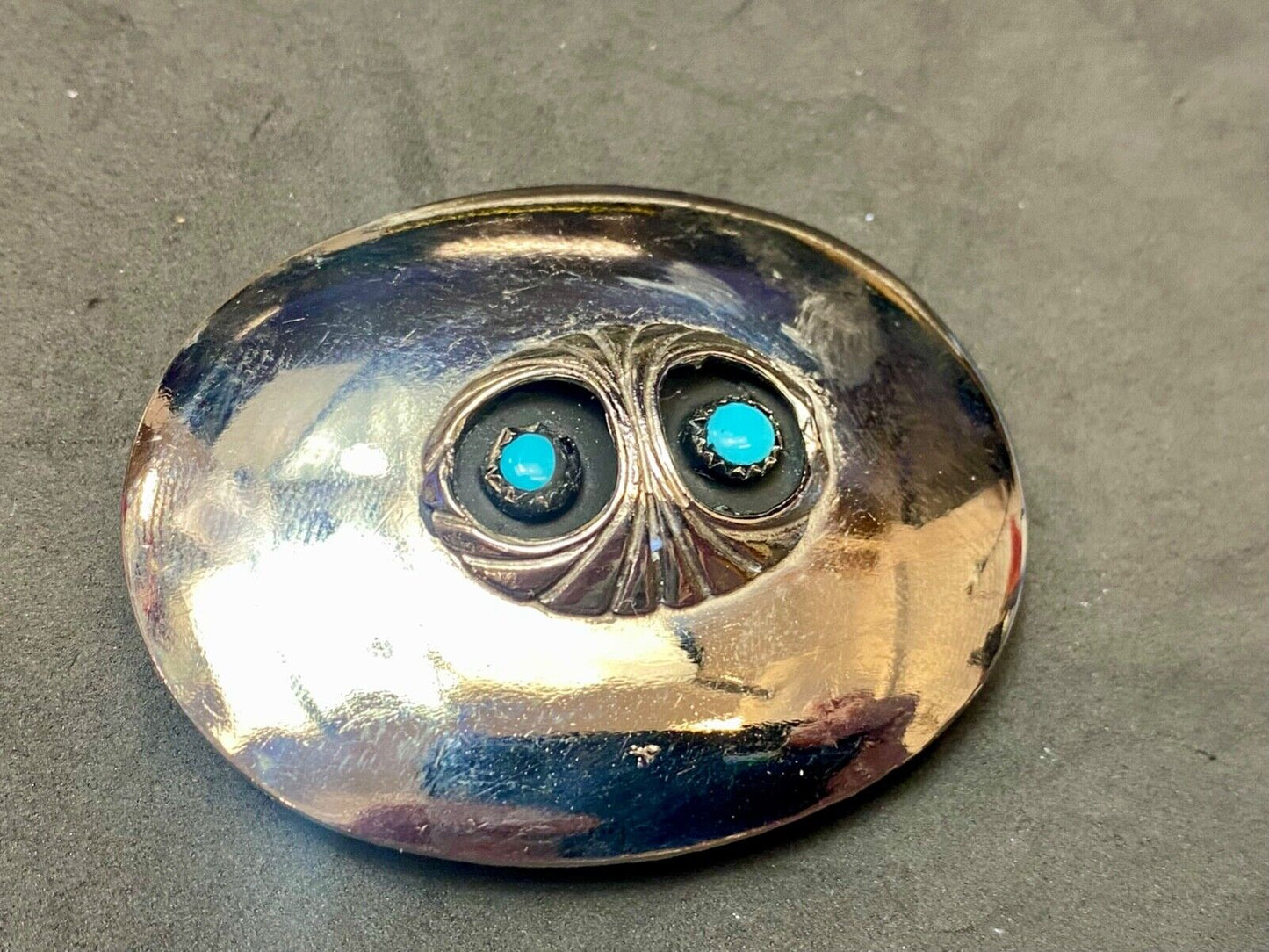B Cayaditto Zuni Navajo Native American Belt Buckle - see BC hallmark