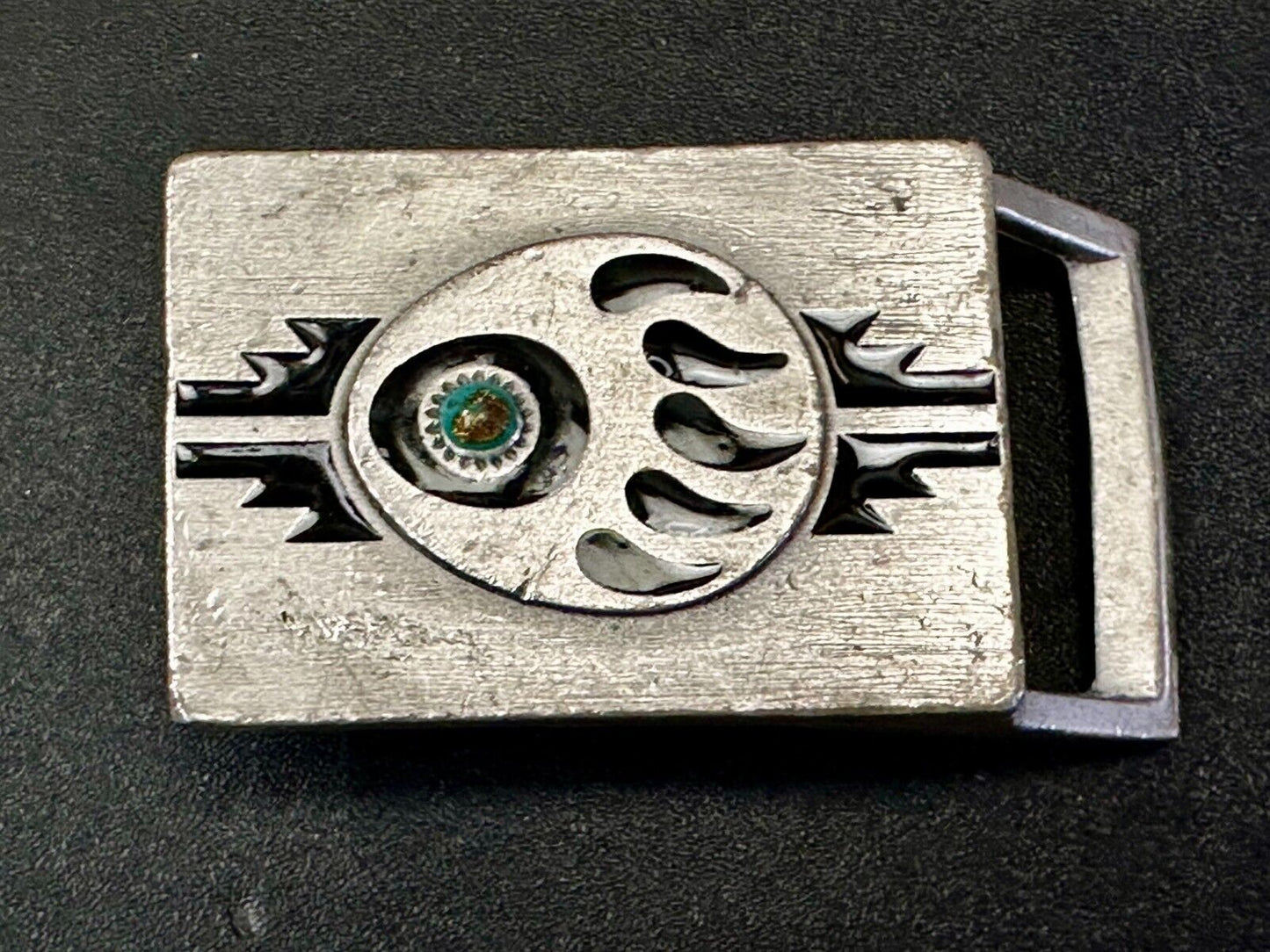 Bear Paw Native American Indian Vtg 1998 Southwestern Small Siskiyou Belt Buckle