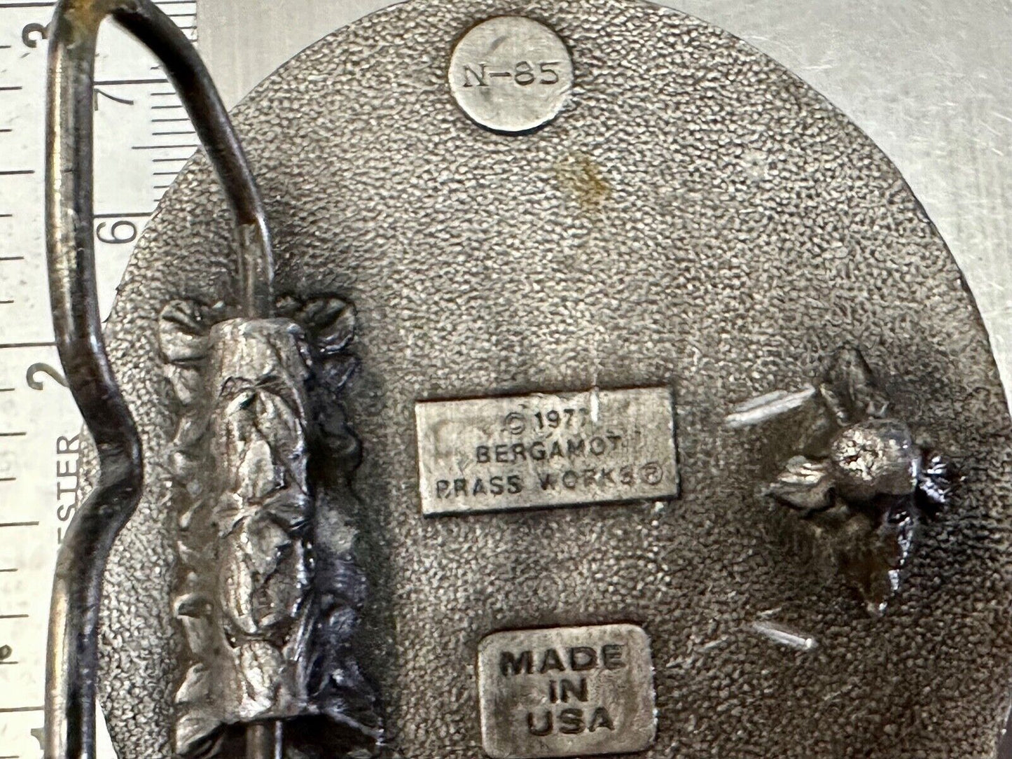 Tennis Match Commemorative Game Ad Deuce Love Vintage 70's Bergamot belt buckle