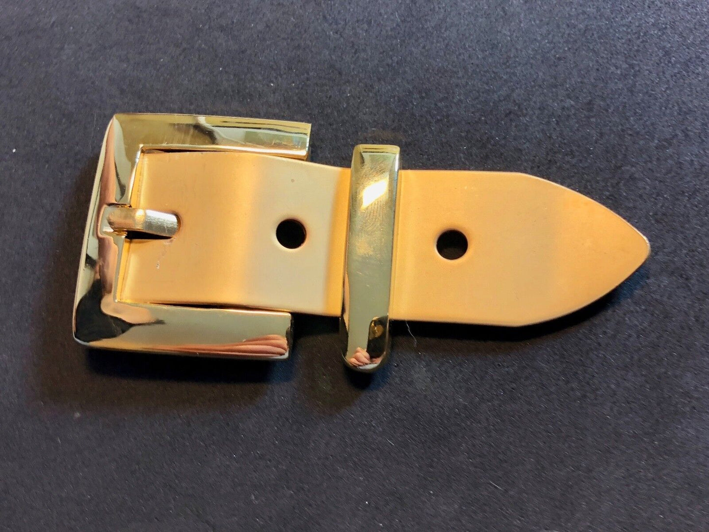 Vintage 2 piece Dress Brass Tone? Belt Buckle
