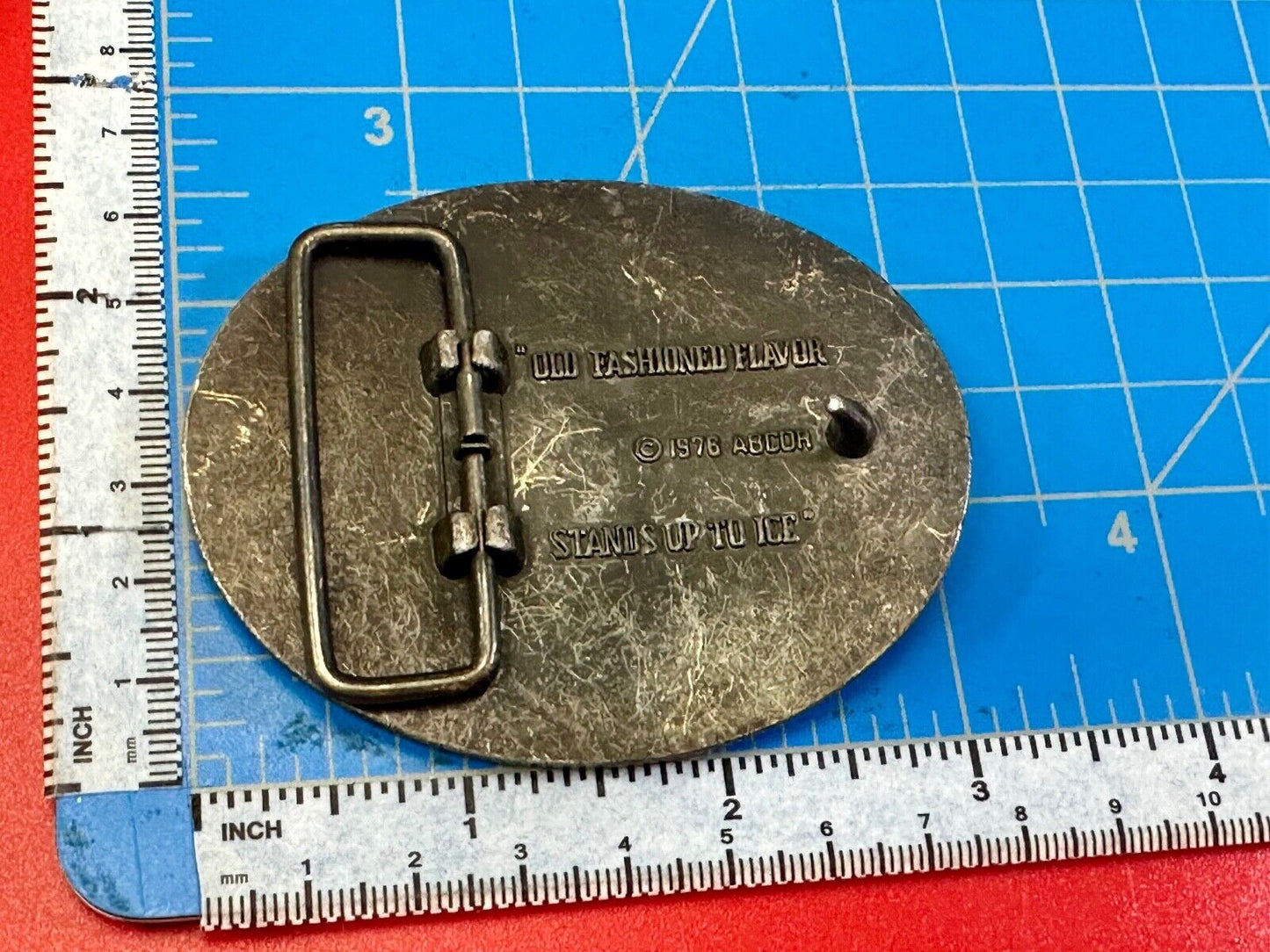 BARRELHEAD ROOT BEER MUG SODA ADVERTISING VINTAGE 1970's BELT BUCKLE by ADVOR