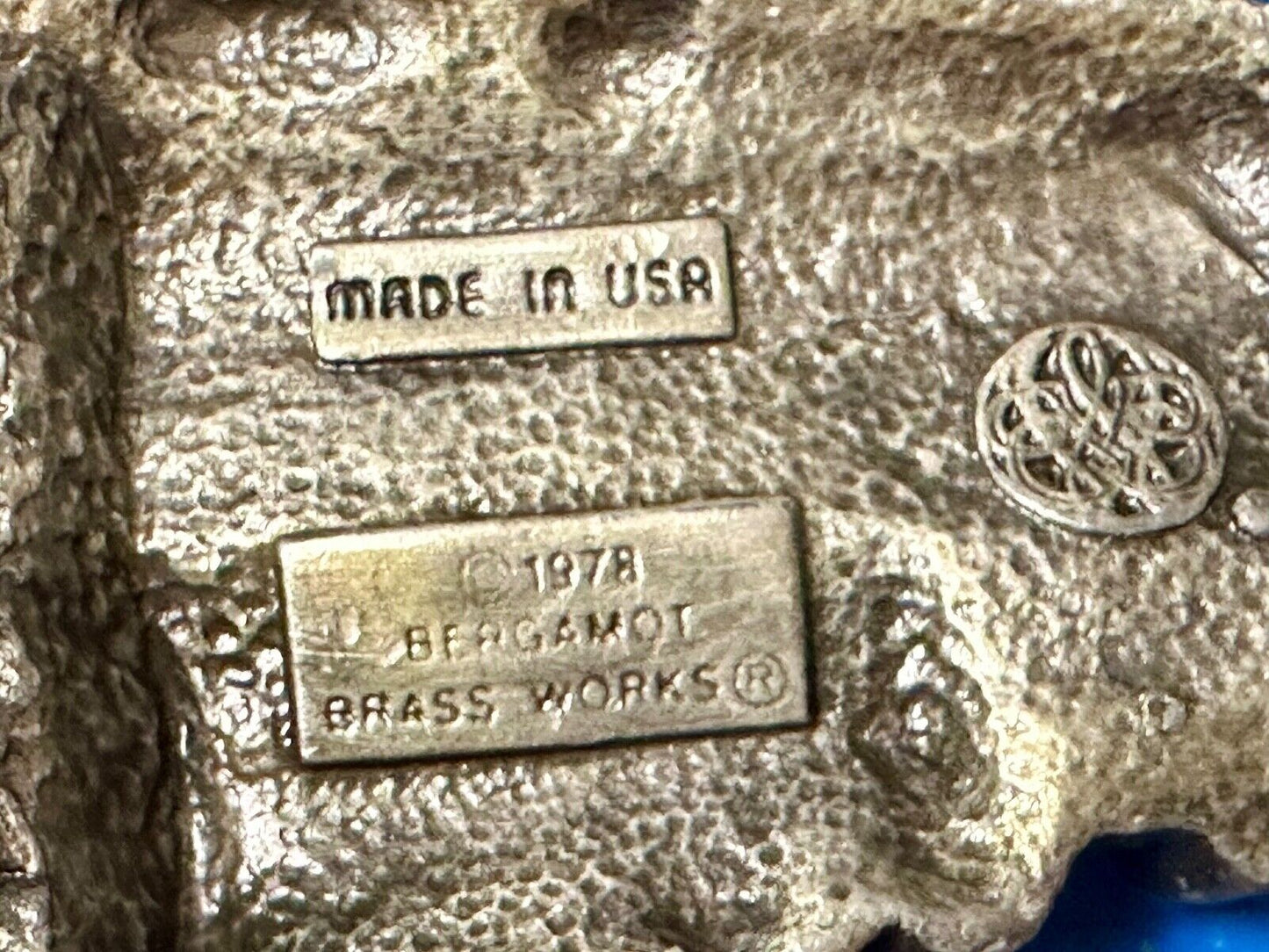 Train Steam Locomotive Vintage 1978 Cutout RR Bergamot Belt Buckle