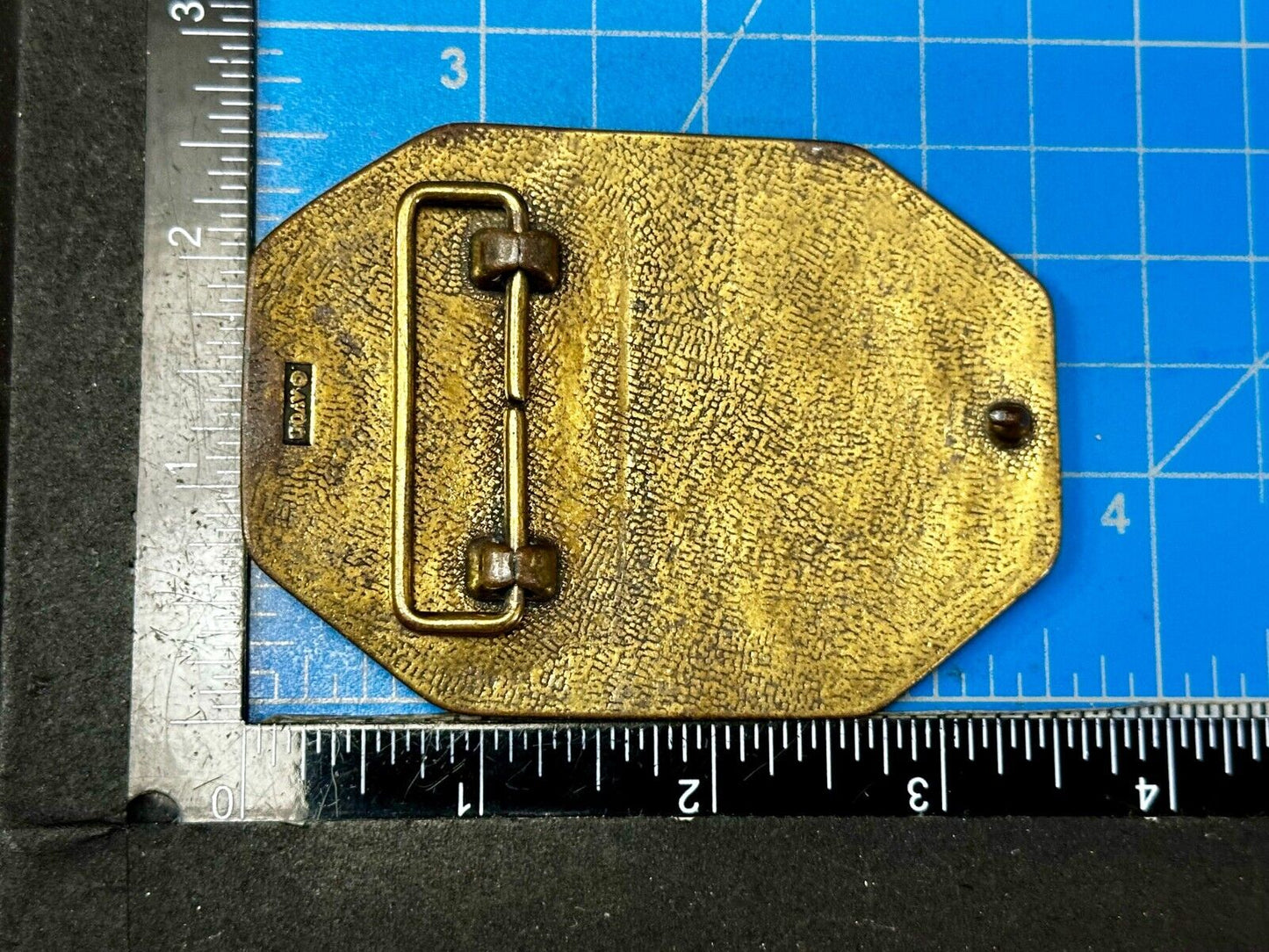 Train Rail Road Collectors Vtg. Avon Brand Brass Tone Steam Engine Belt Buckle