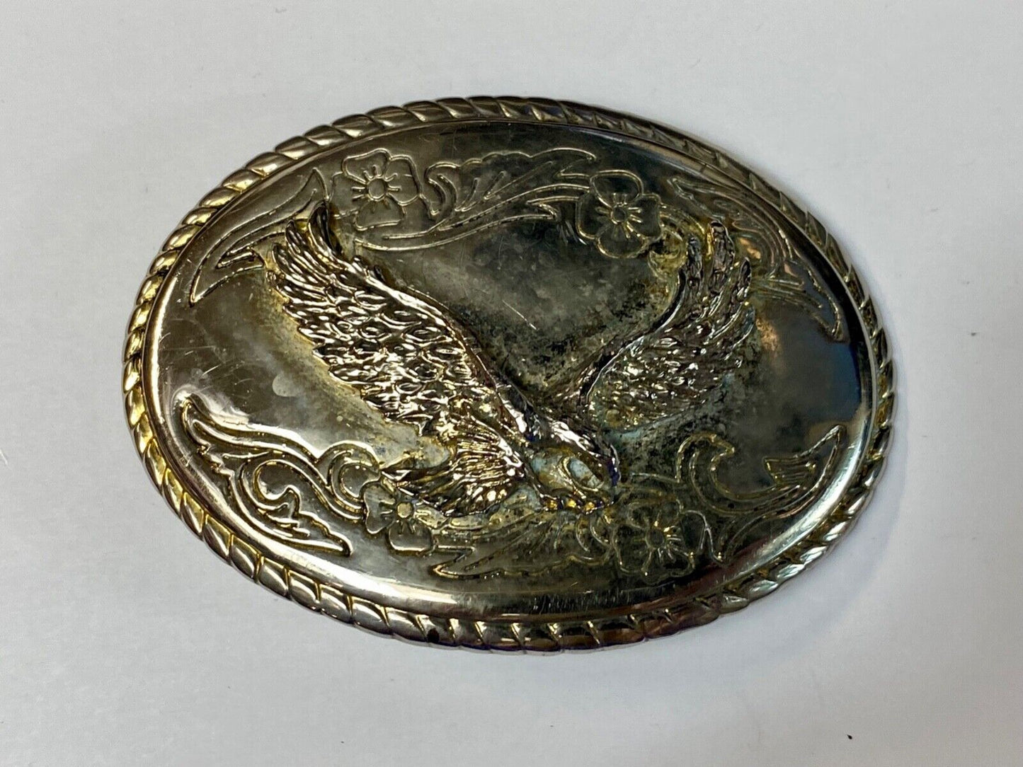 Vintage American Eagle Flying Proud belt buckle to restore