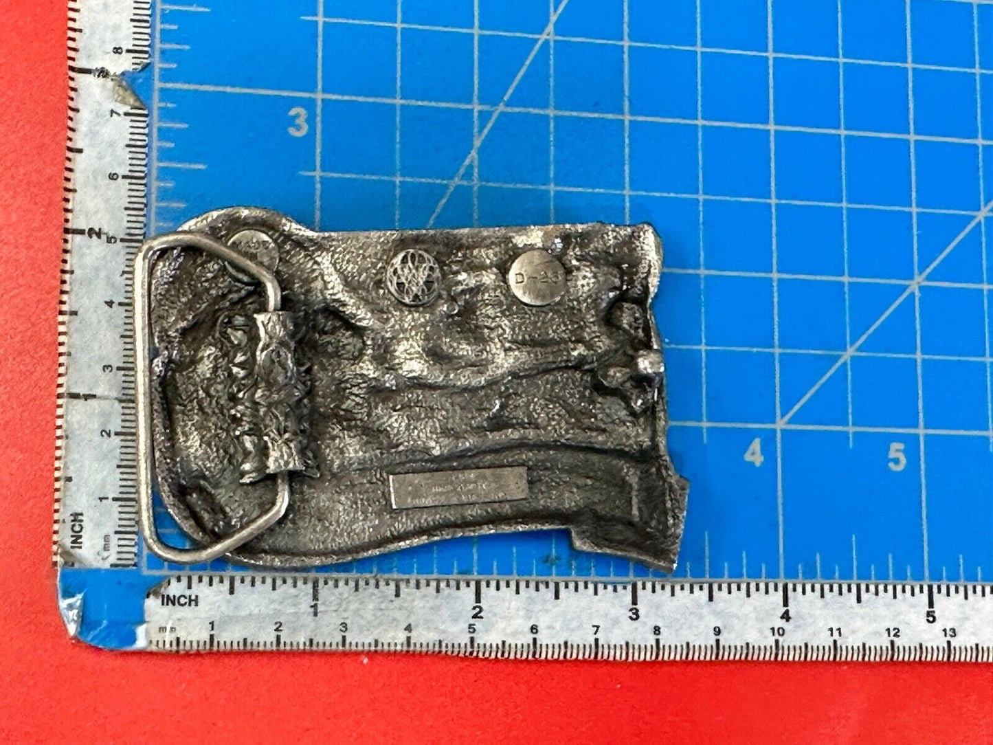 VINTAGE 1984 **WASHINGTON** THE GREAT ESCAPE PEWTER BELT BUCKLE BY BERGAMOT