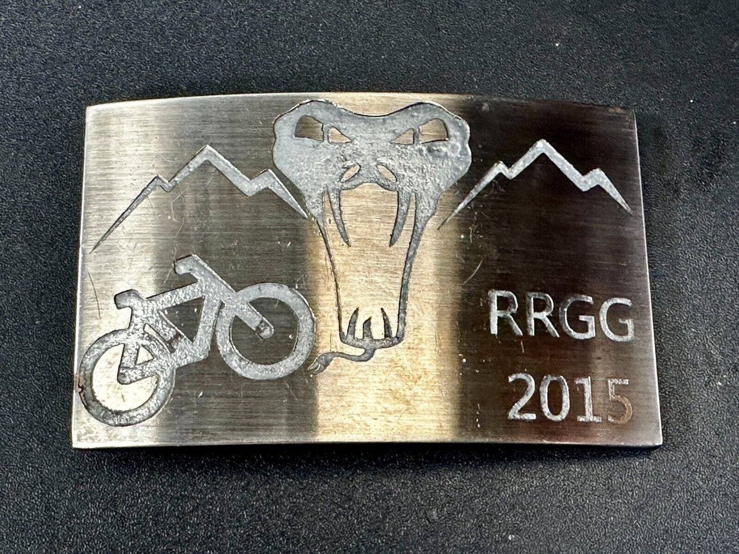 2015 RRGG Viper Logo Event Trail Mountain BMX Bike Race Ride Biker Belt Buckle