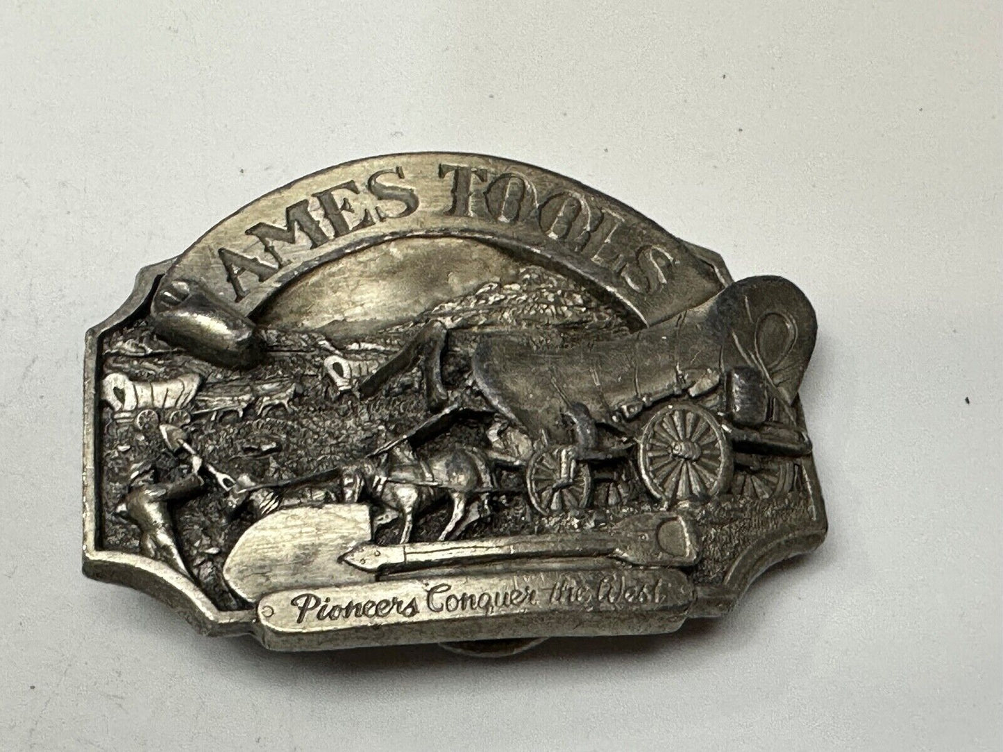 Ames Tools Pioneers Conquer the West Belt Buckle, 1986 Siskiyou Belt Buckle