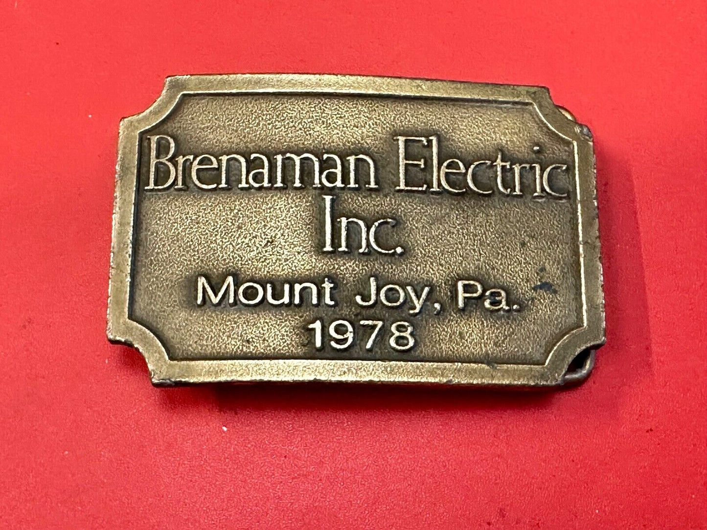 Vintage Brendaman Electric Company Inc - Mount Joy PA Hitline belt buckle