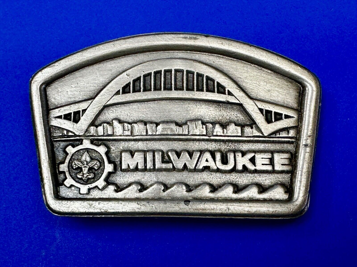 Be Prepared Do a Good Turn Daily Milwaukee Country Council BSA 1983 Belt Buckle