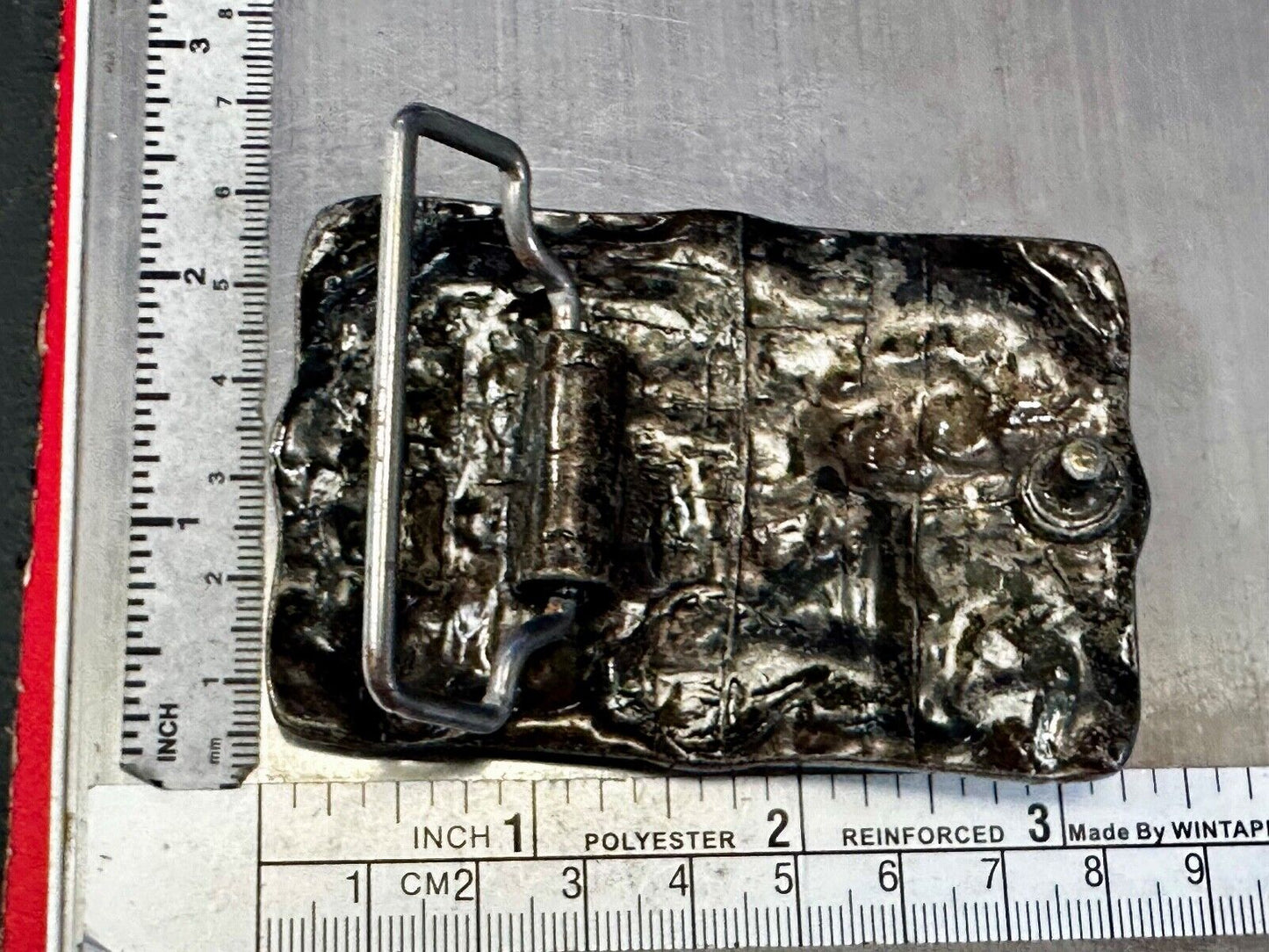 Bighorn Ram Mountain Goat Sheep Wildlife Scene Vintage Hand Cast? Belt Buckle