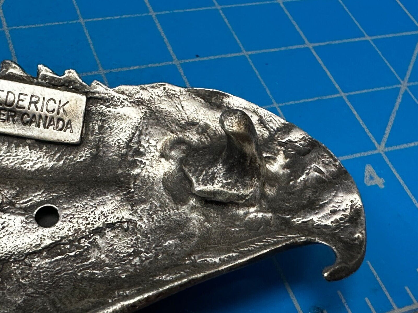 Vintage Eagles Head - Highly Detailed - Frederick Pewter Canada Belt Buckle
