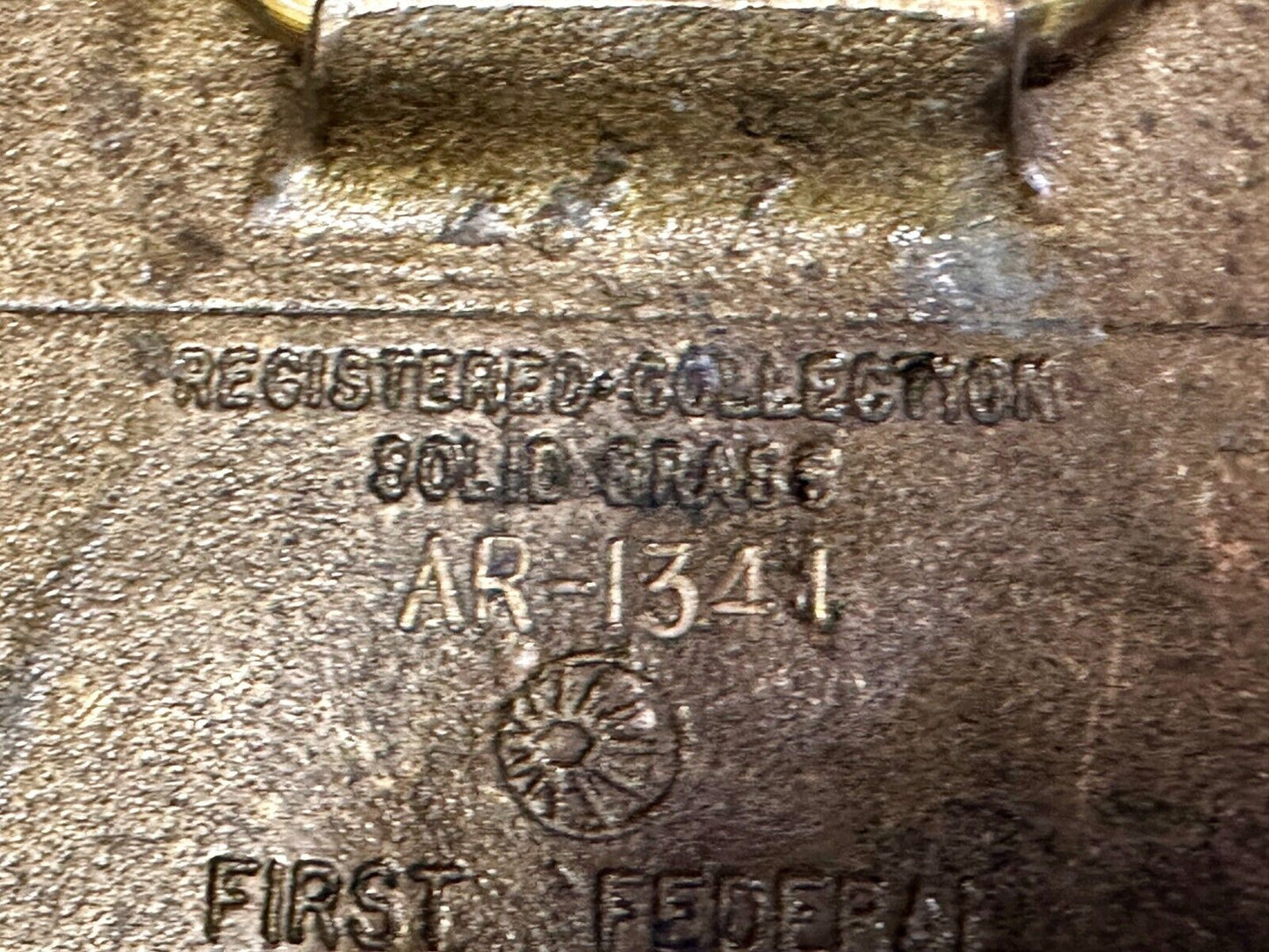 ARKANSAS RAZORBACK Solid Brass Vintage 1977 Belt Buckle Heritage Mint LTD
