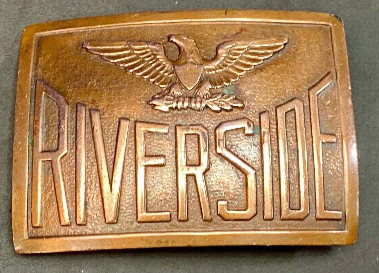 Vintage American Eagle Belt Buckle Riverside Military Academy Georgia