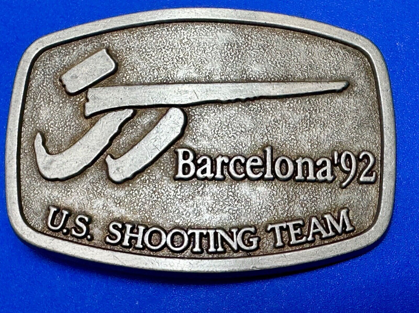 Barcelona 1992 Summer Olympics US shooting team Vintage belt buckle