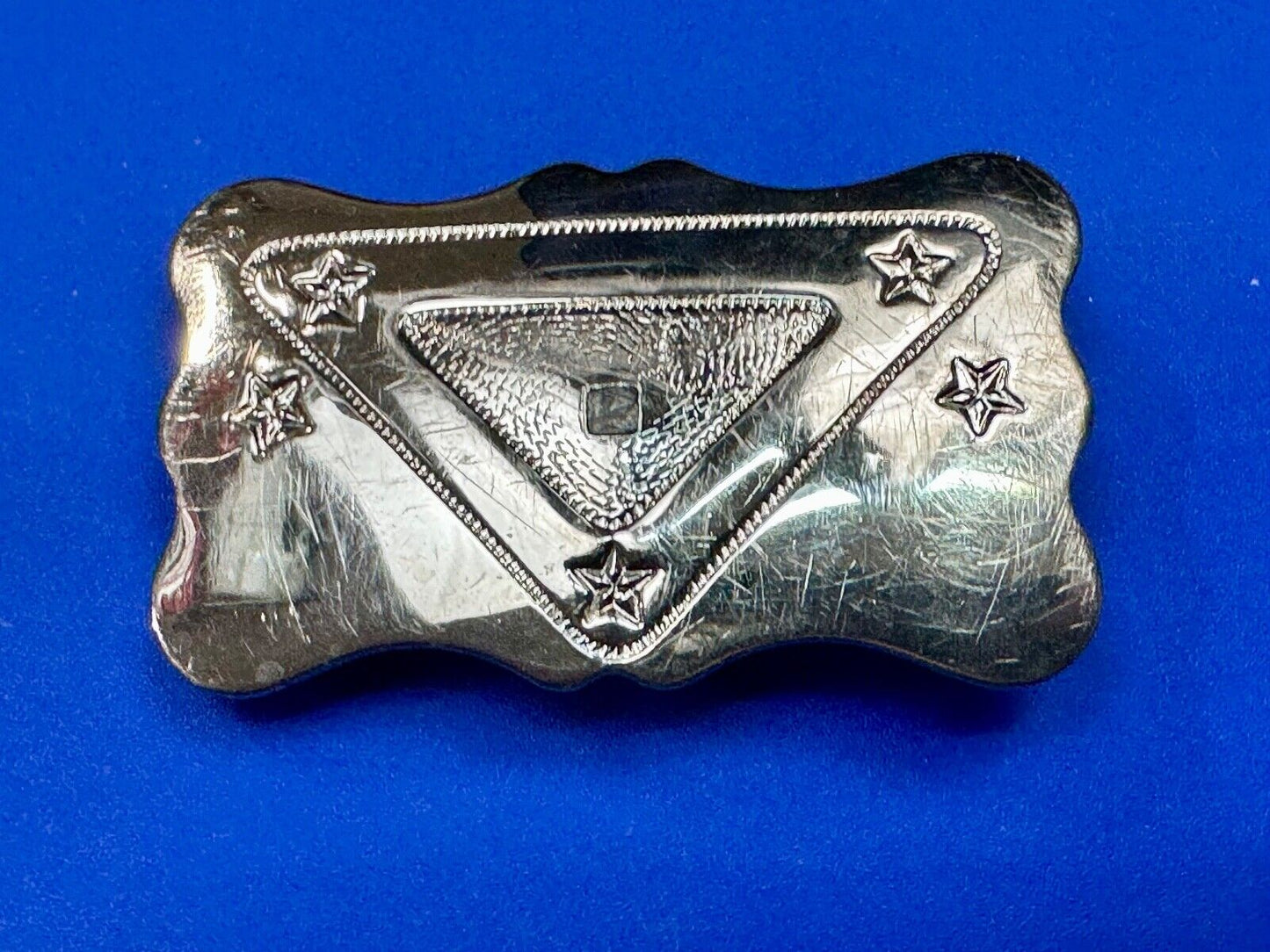 Vintage Chambers ornate engraved project craft belt buckle - no centerpiece