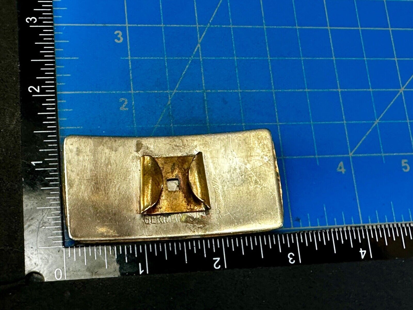Vintage boat Anchor - Reflective two tone belt slide clip buckle