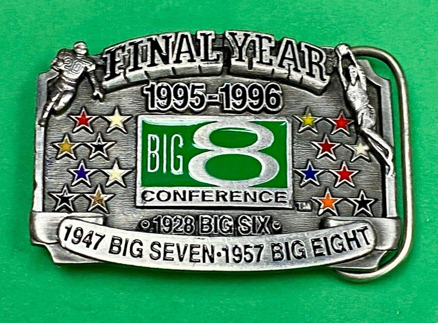 Big 7 Big 8 Conference 1995 - 1996 The Final Years Football History Belt Buckle