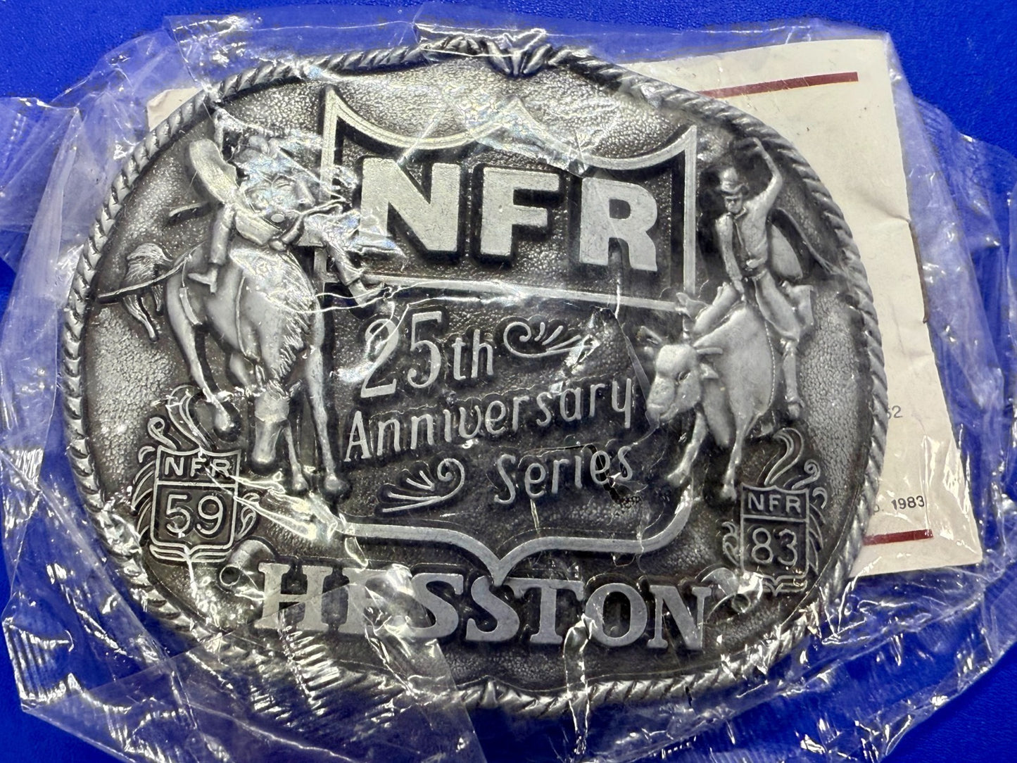 1983 Hesston Nfr National Finals Rodeo 25Th Anniversary Series NOS Belt Buckle