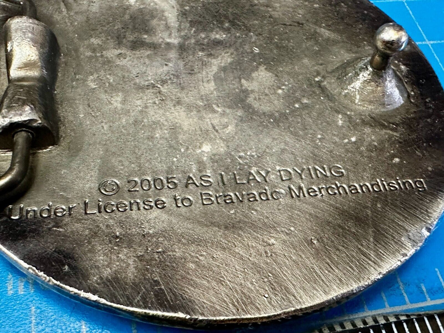 2005 As I Lay Dying Heavy Metal Rock Band Round Skull Music Belt Buckle