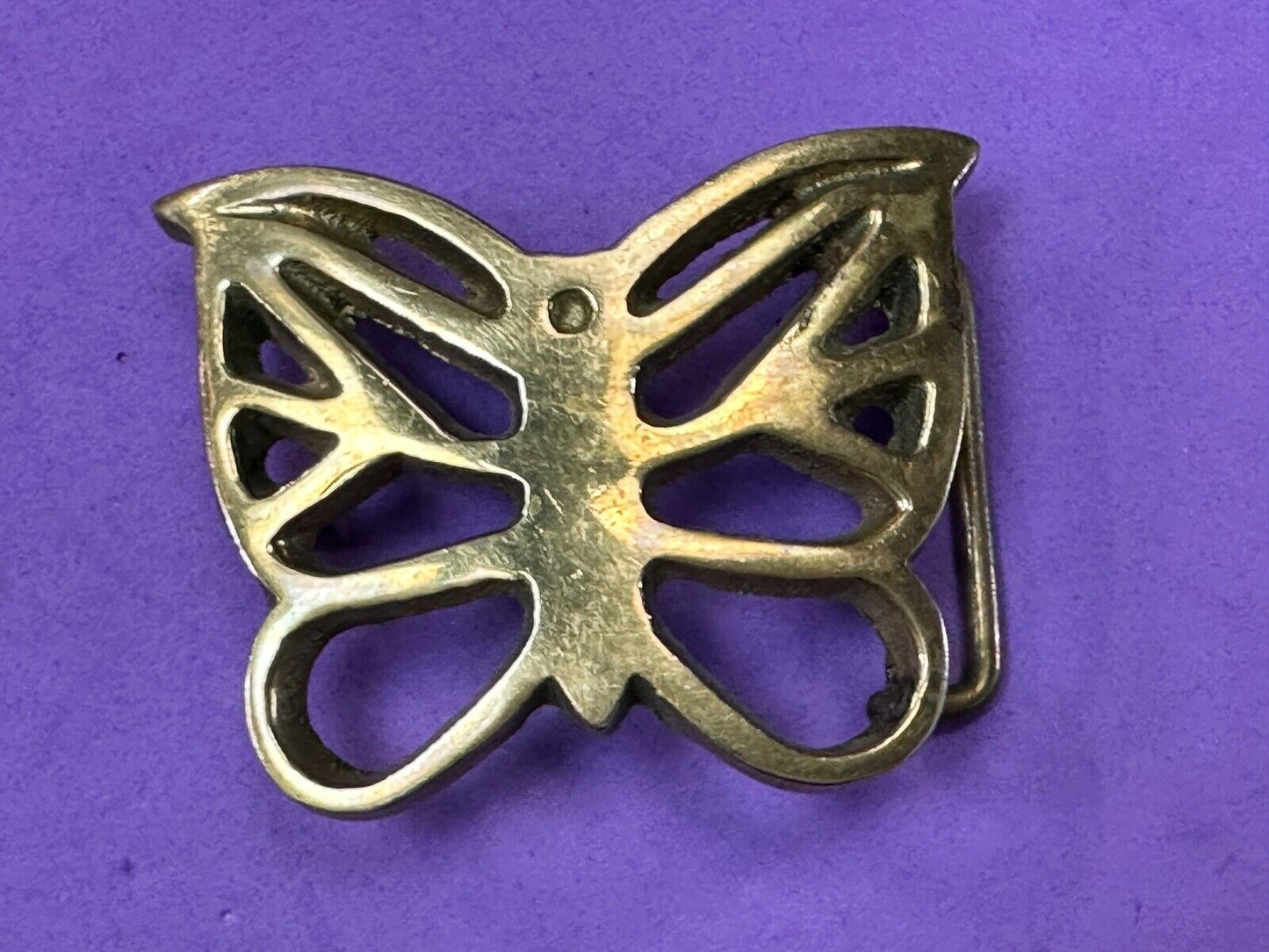 2" Butterfly Boho Hippie solid brass vintage Cutout belt buckle
