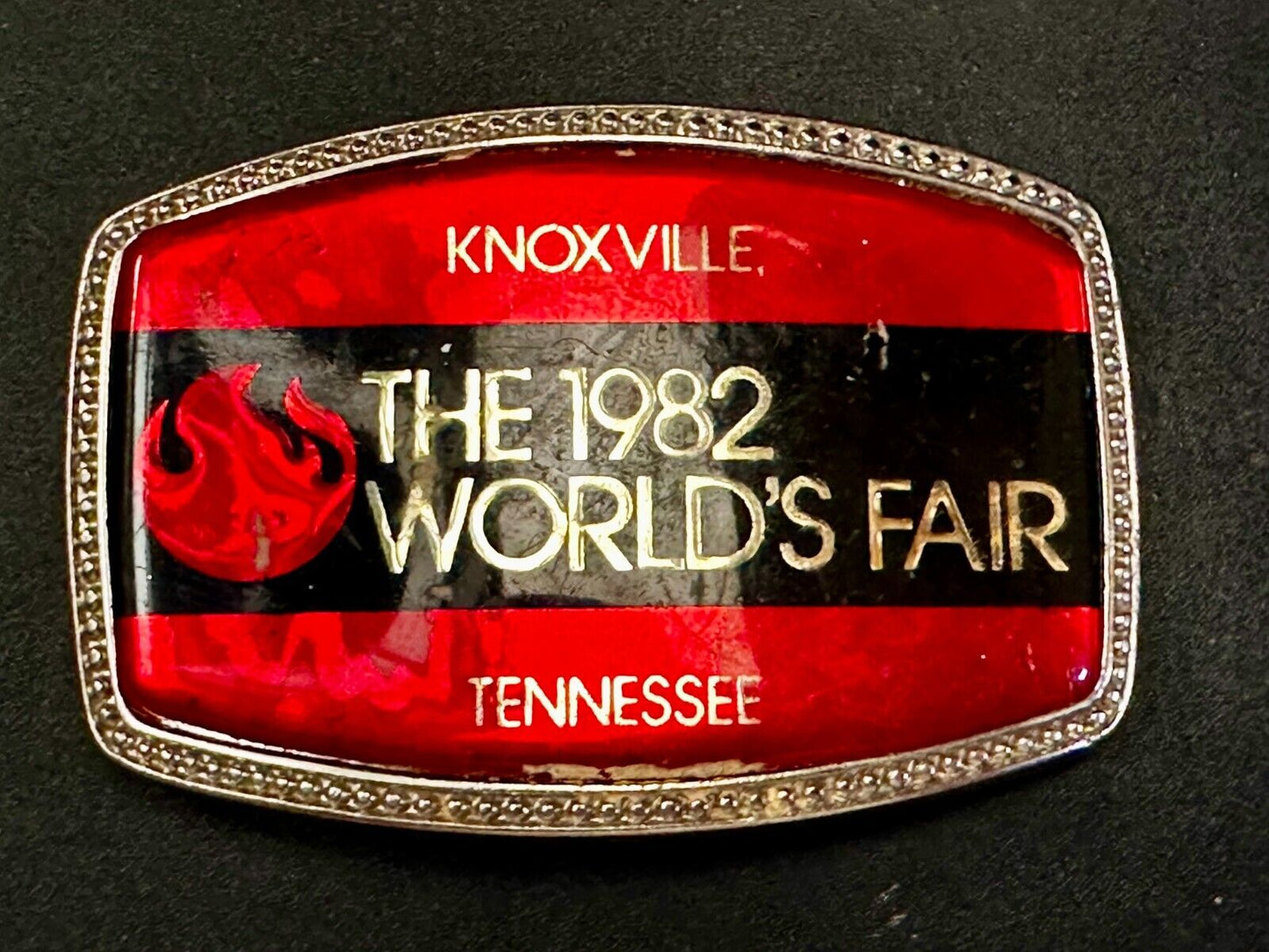 The 1982 Worlds Fair Energy Expo Knoxville Tennessee Souvenir Belt Buckle