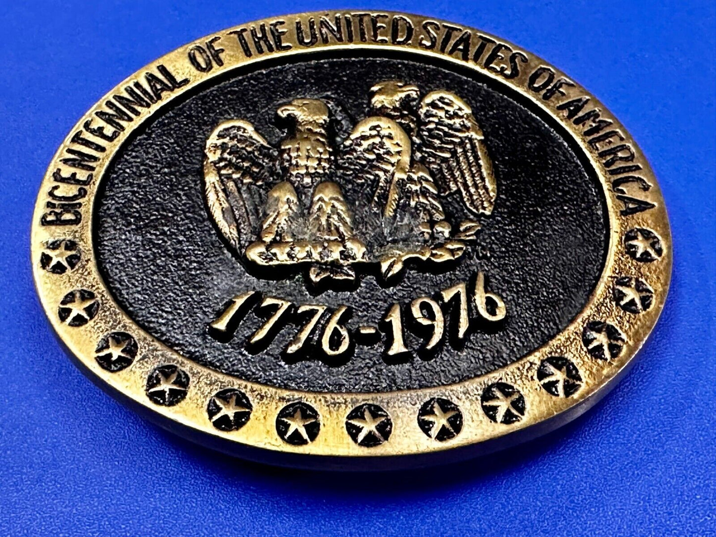 Bicentennial of the United States of America 1776-1976 Solid Brass Belt Buckle
