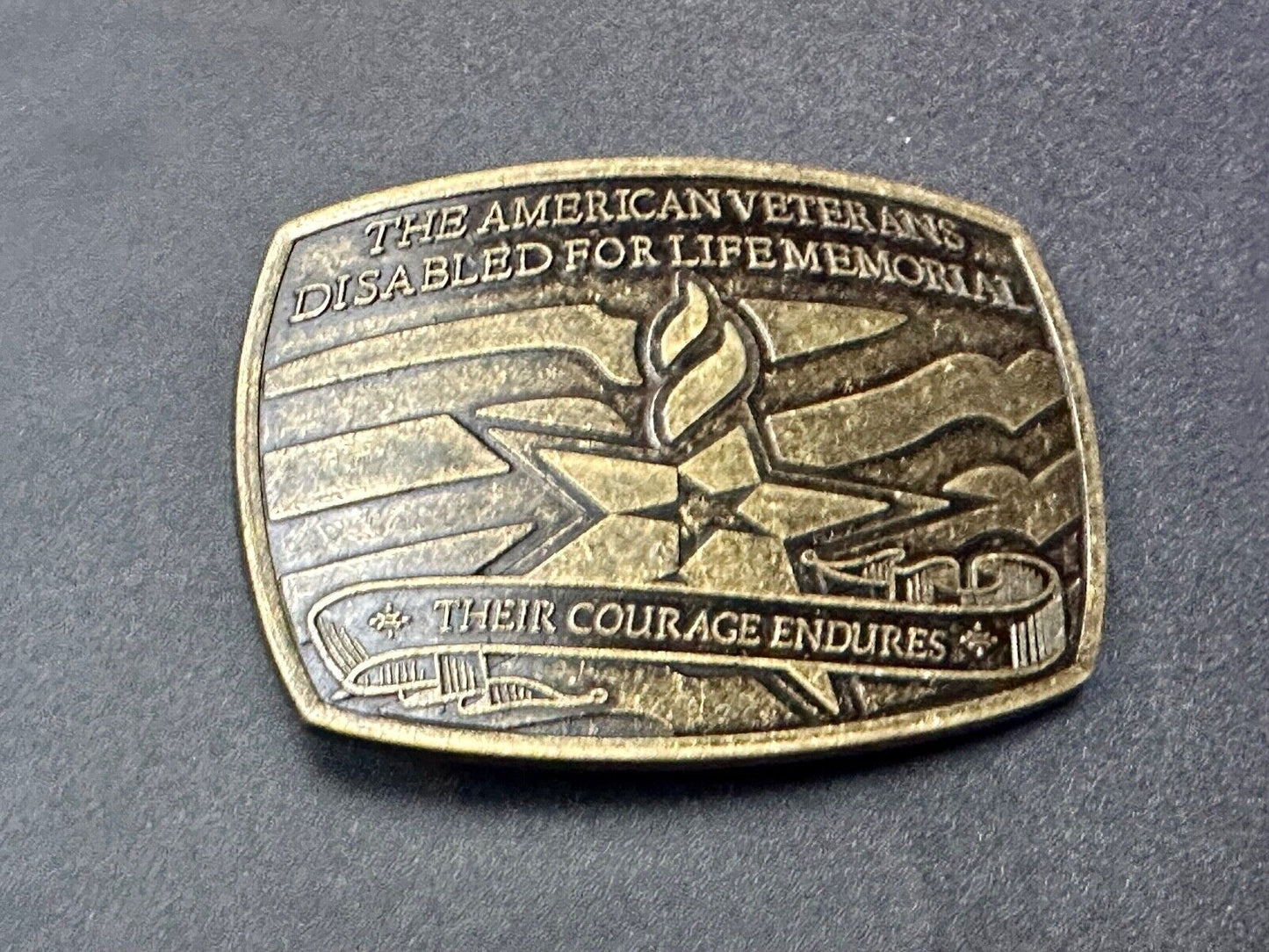 The Veterans Disabled for life Memorial - Their Courage Endures Belt Buckle