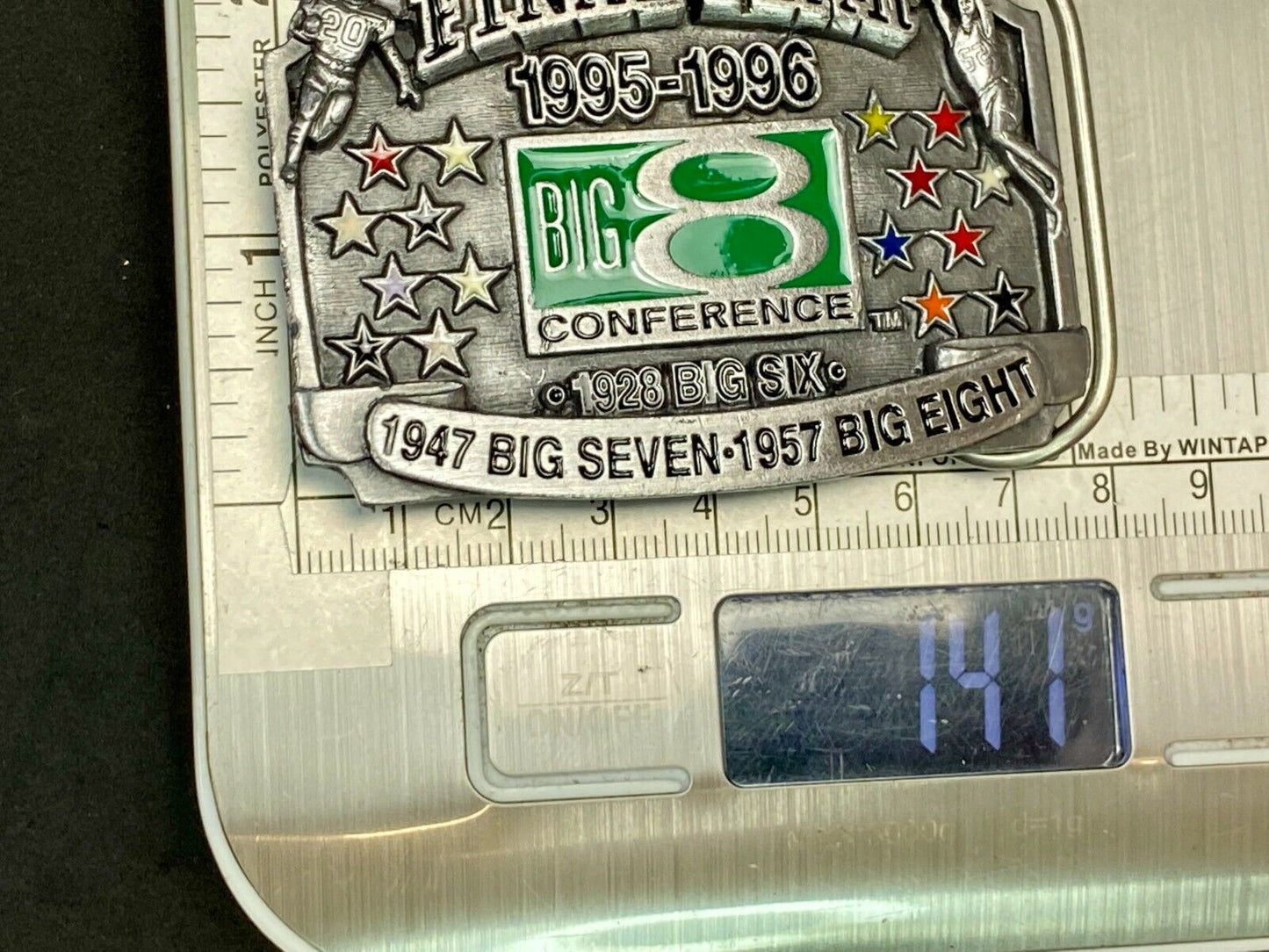 Big 7 Big 8 Conference 1995 - 1996 The Final Years Football History Belt Buckle
