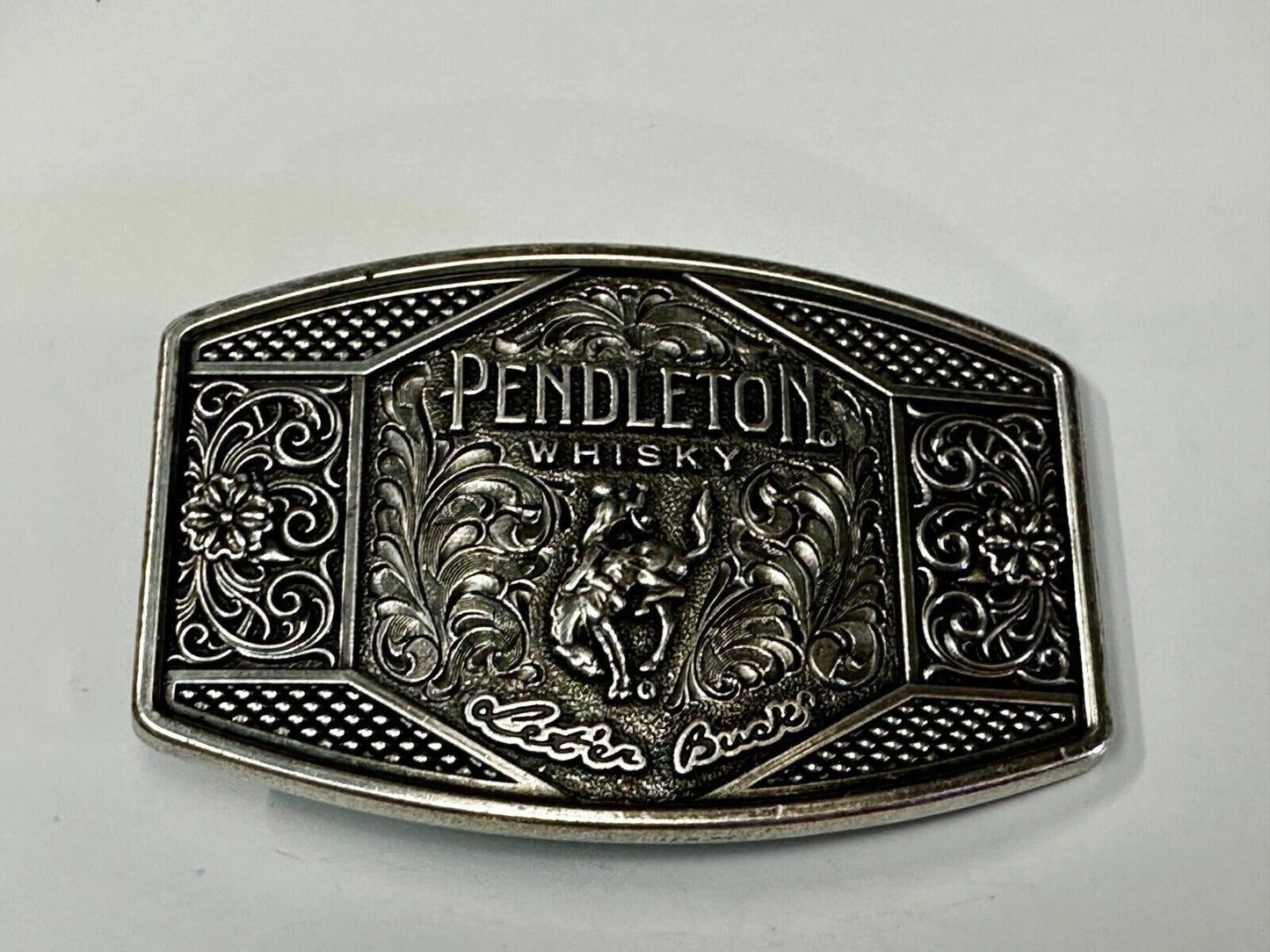 2022 Pendleton Whiskey Let'er Buck Rodeo Cowboy Montana Silversmiths Belt Buckle