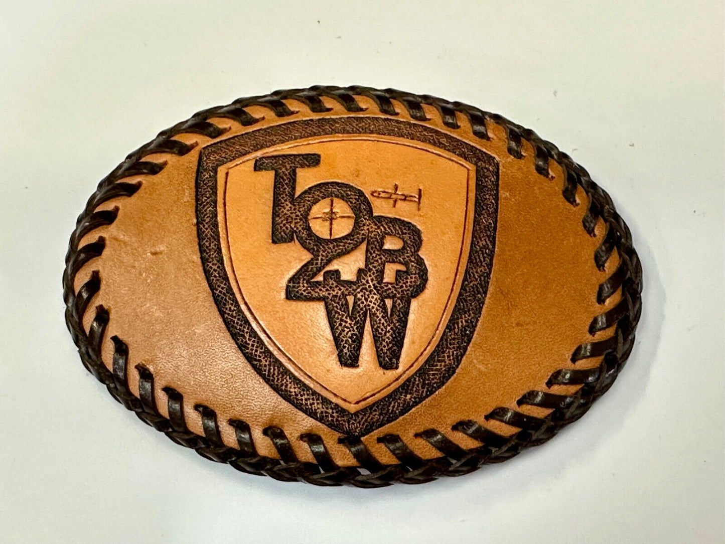 TOBW Vintage 1992 Handcrafted DEE #0009 Leather belt buckle