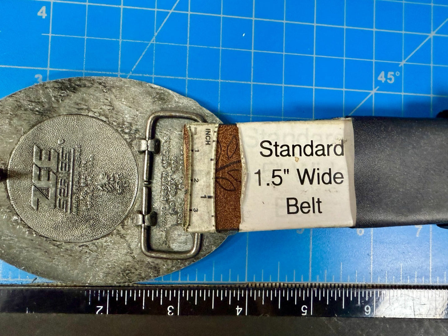 Vintage Cowboy Cattle Drive Belt Buckle 3.75" X 2.75" Pewter Zee Series by ADM