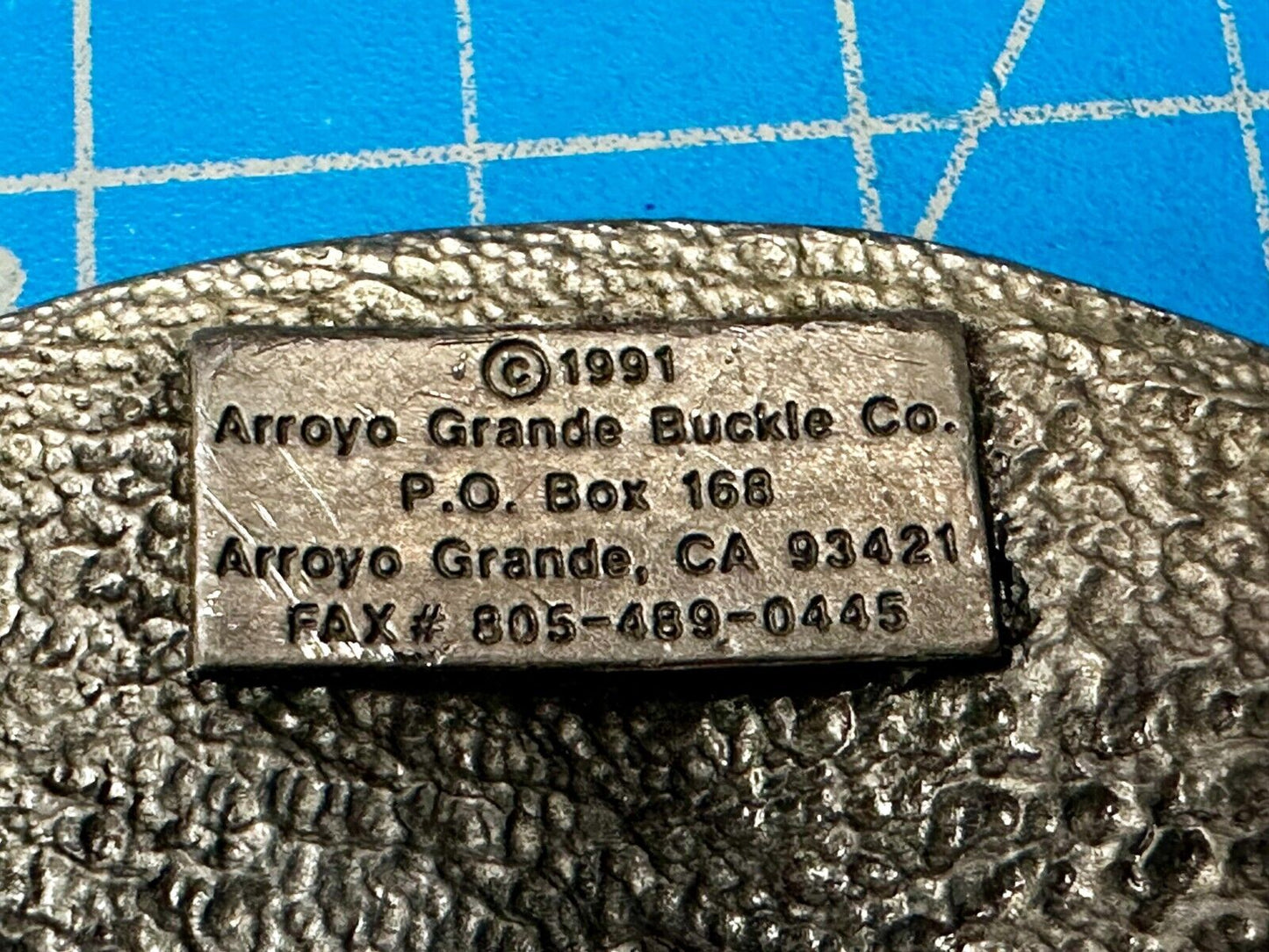 The Cattle Drive Vintage 1991 Belt Buckle by Arroyo Grande Buckle Co.