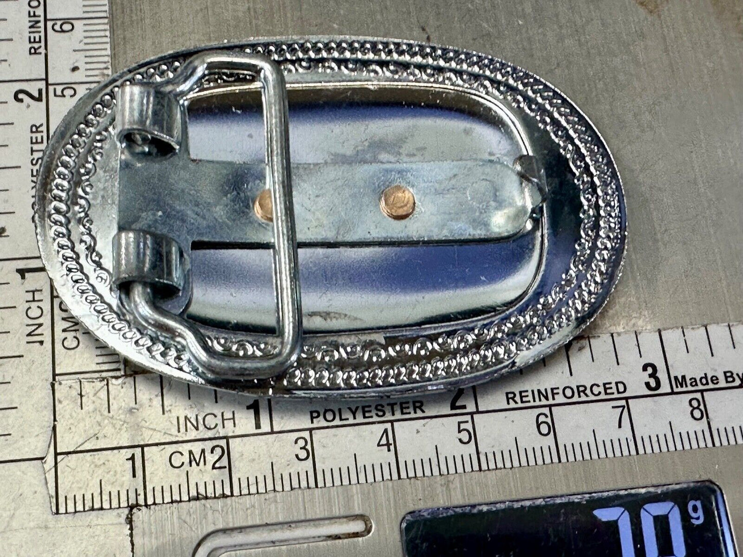 The Eagle Hunting Prey Flying Wings Wide Vintage Mirrored two tone belt buckle