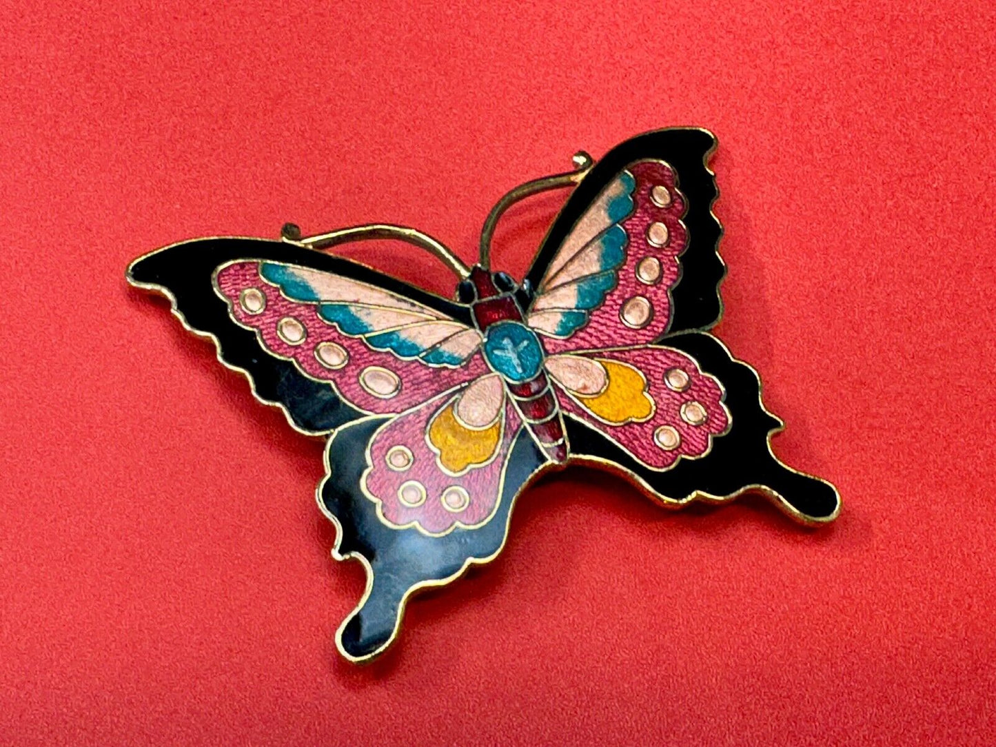 Beautiful India Inspired colorful butterfly shaped belt slide scarf clip