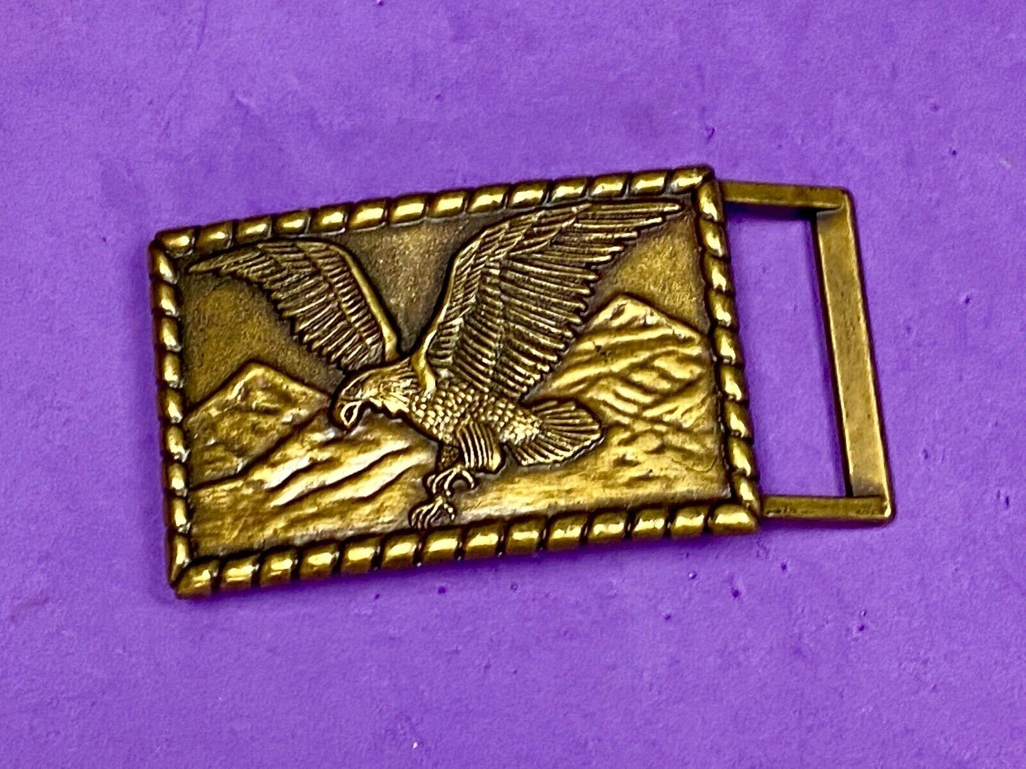 Vintage Eagle Belt Buckle American Americana Usa Biker Mountains Classic