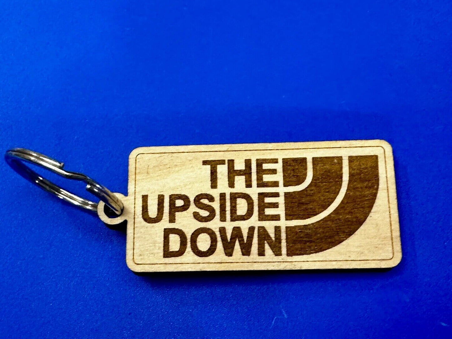The Upside Down Promo Wood Keychain - Key Ring Chain