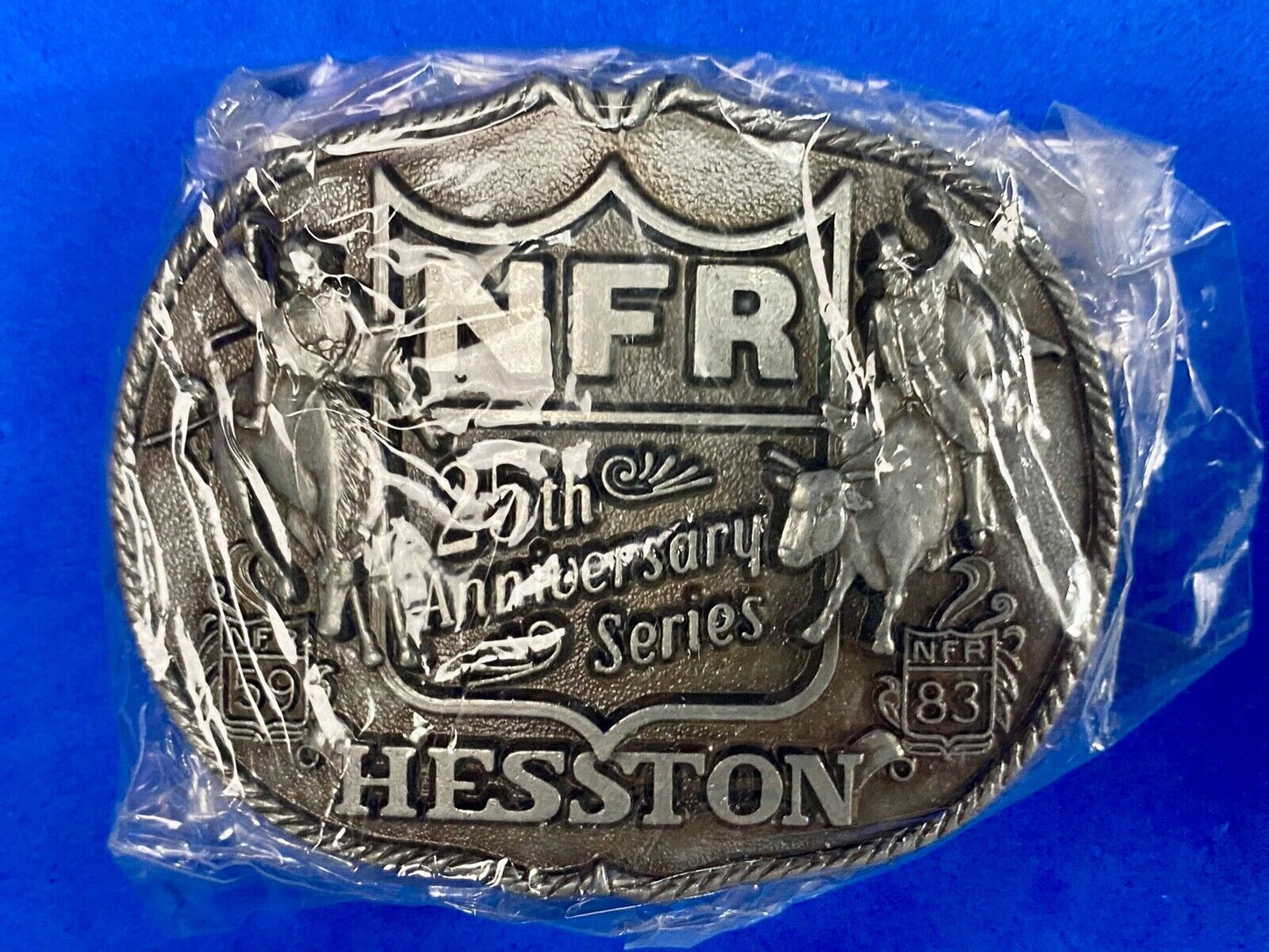 1983 Nos 25Th Anniversary 1St Edition National Finals Rodeo Nfr Belt Buckle