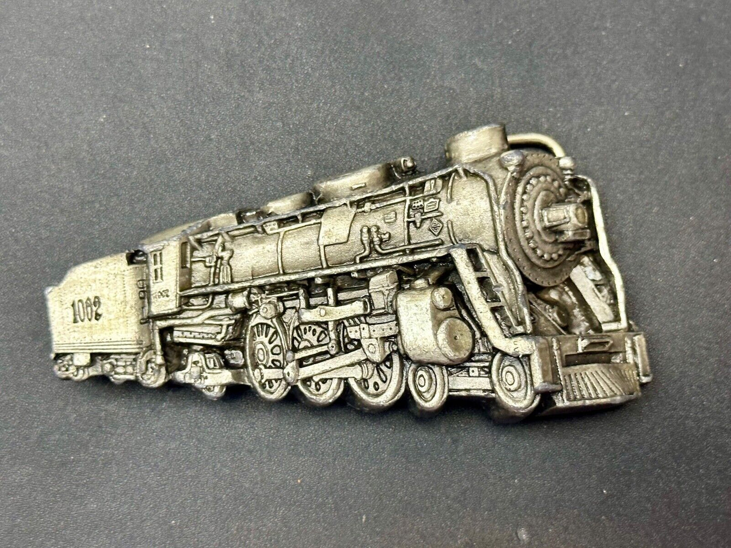 Train Steam Locomotive Vintage 1978 Cutout RR Bergamot Belt Buckle