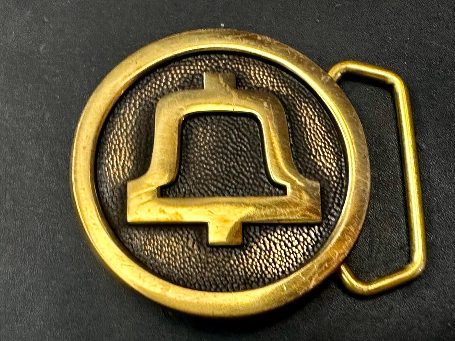 Bell System Telephone Telegraph Company Solid Brass Vintage 1978 BTS Belt Buckle