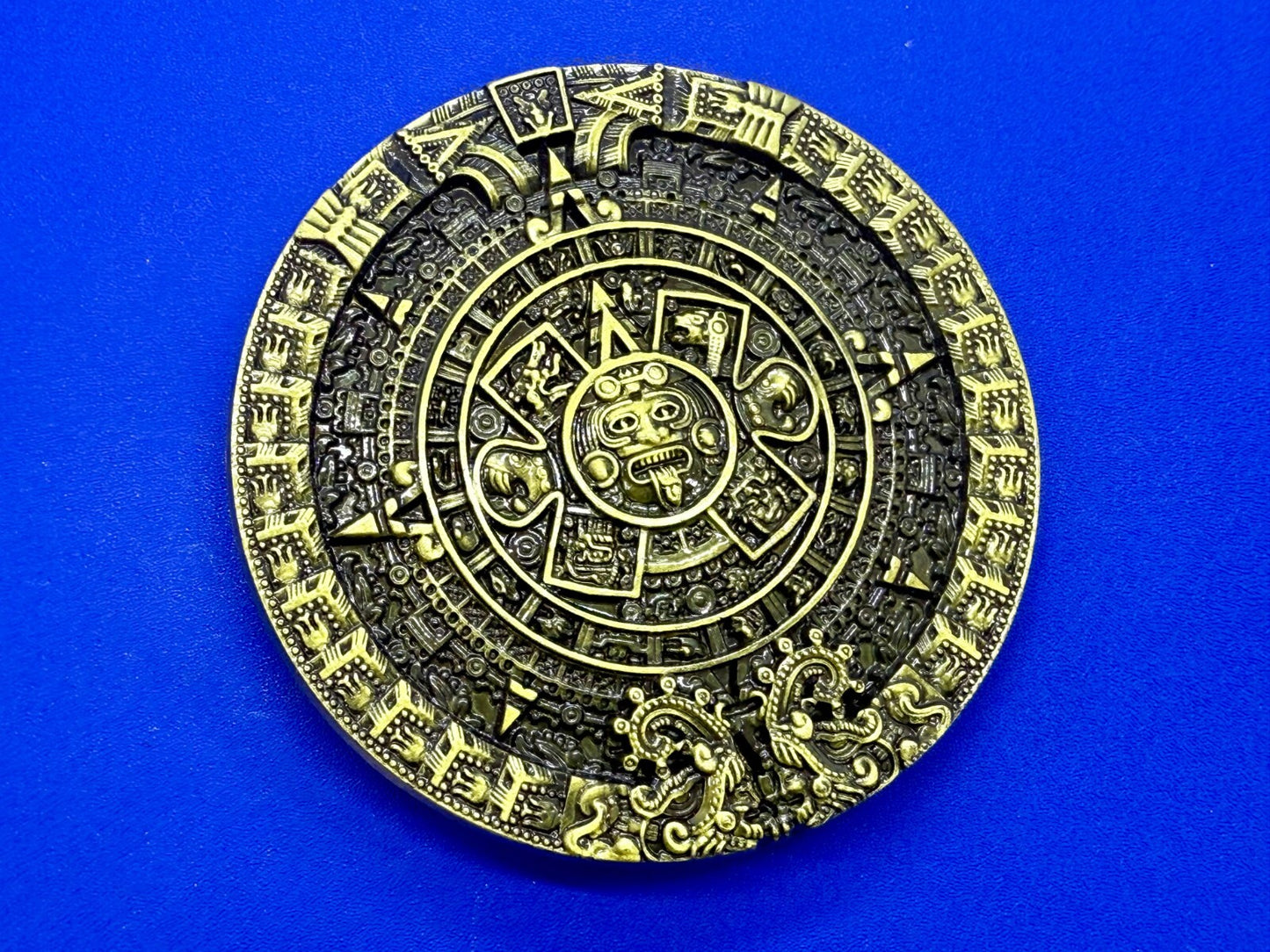 Aztec Mayan Mexican Calendar Native Indian Calendario DEL SOL Belt Buckle
