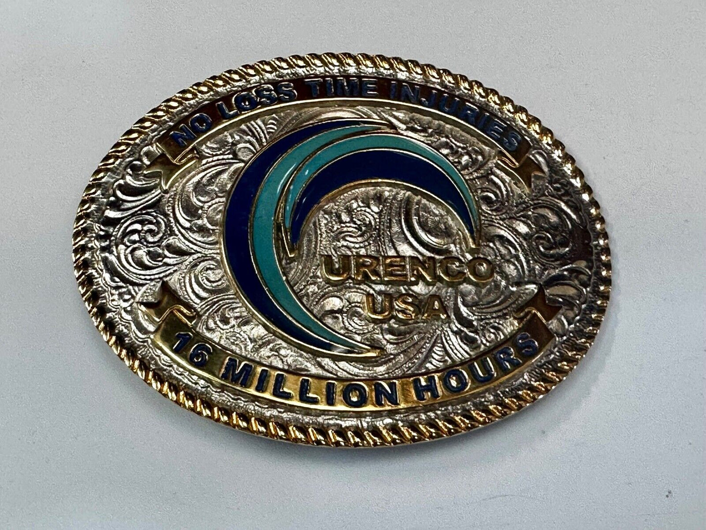 URENCO USA New Mexico No Loss Time Injuries 16 Million Hours Belt Buckle by JIM