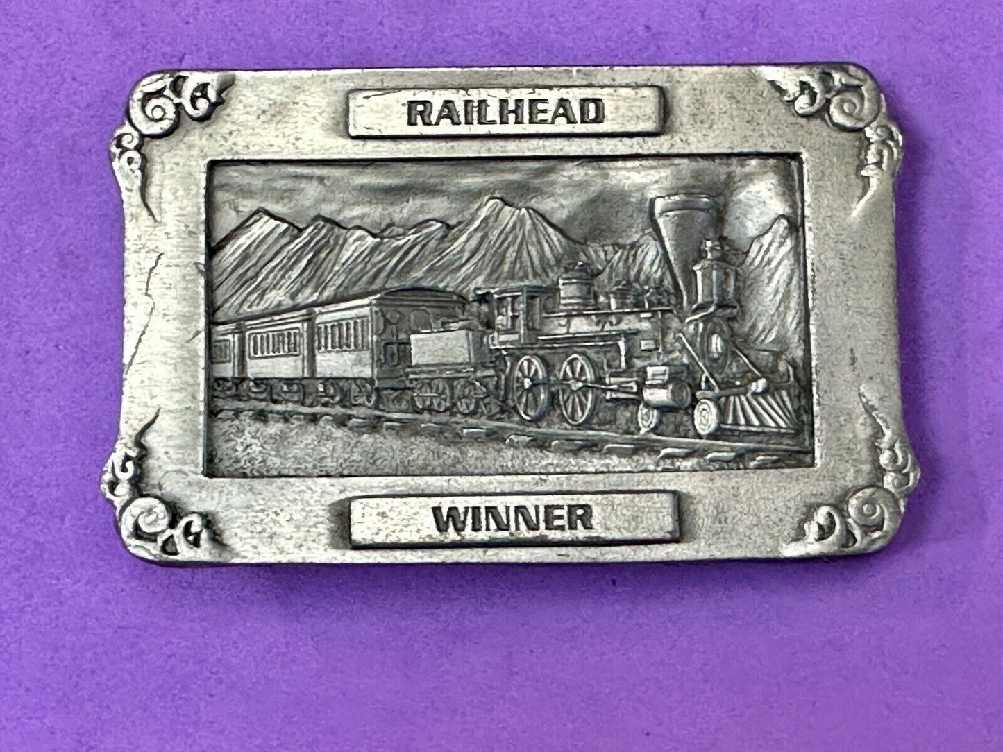 Train RR Railhead Winner ARIZONA COWBOY SHOOTERS ASSOCIATION BELT BUCKLE