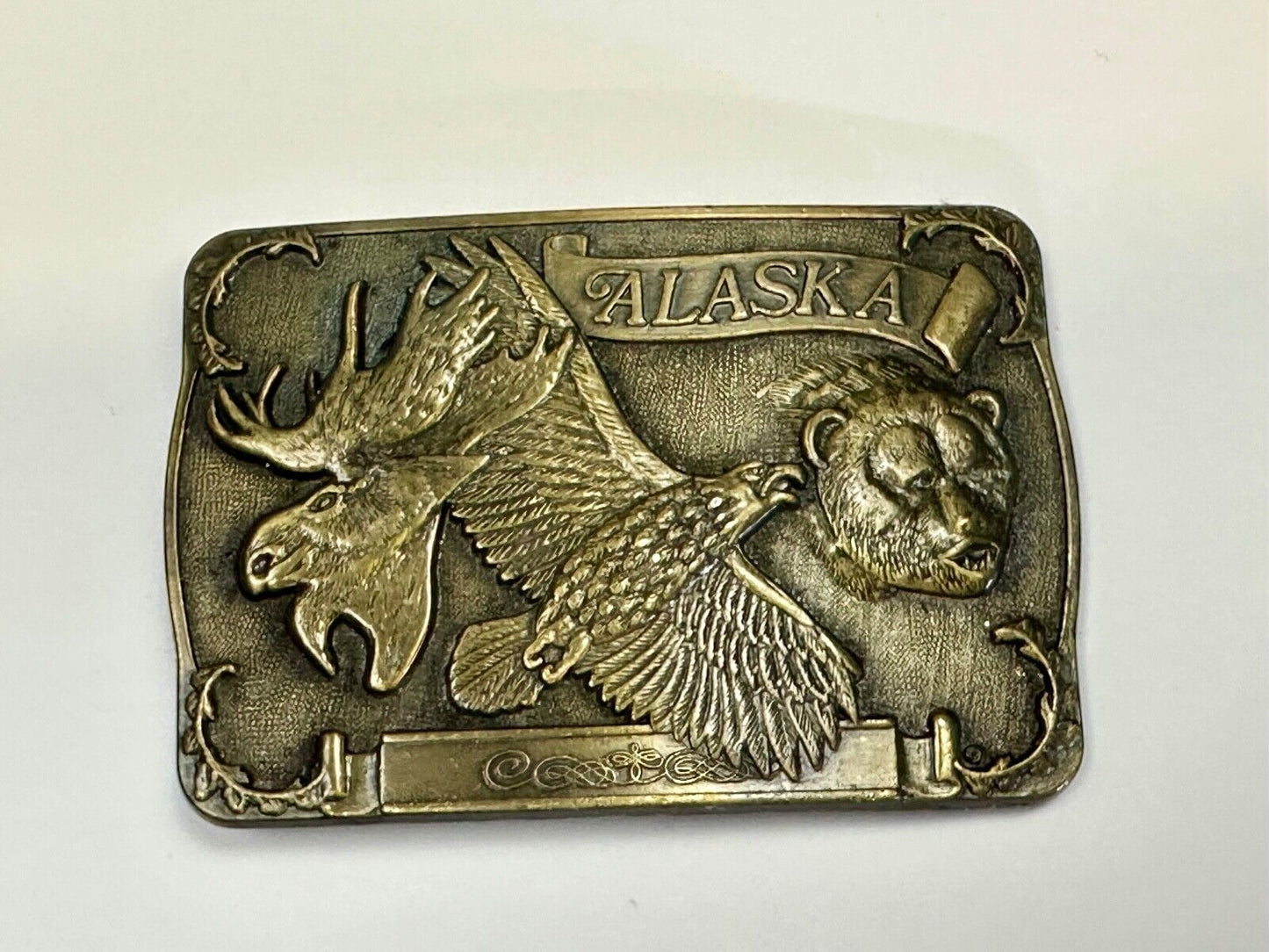 Alaska the great land State Wildlife Commemorative belt buckle. by RJ