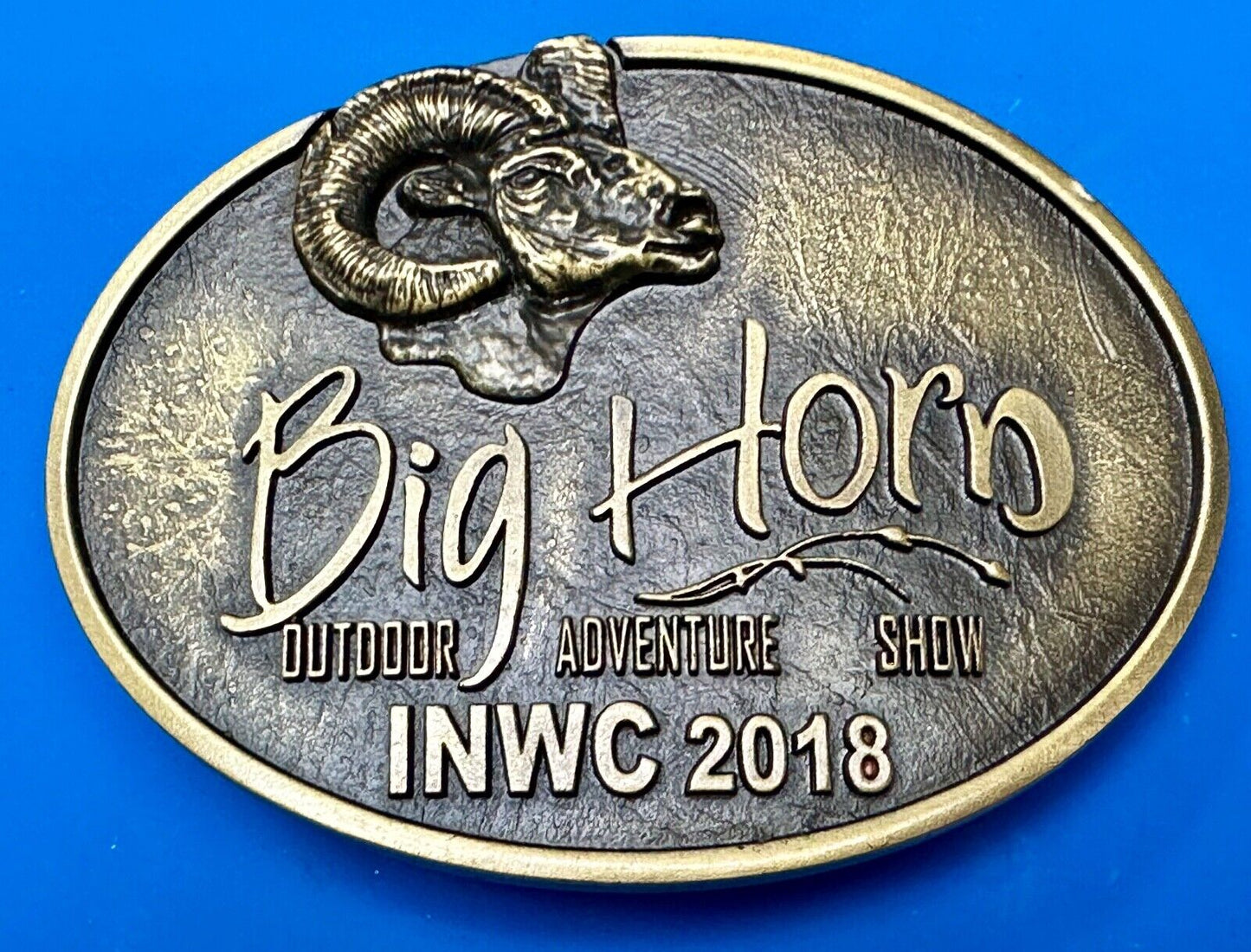 BIG HORN SHOW 2018 Outdoor Adventure Inland N.W. INWC Spokane WA Belt Buckle