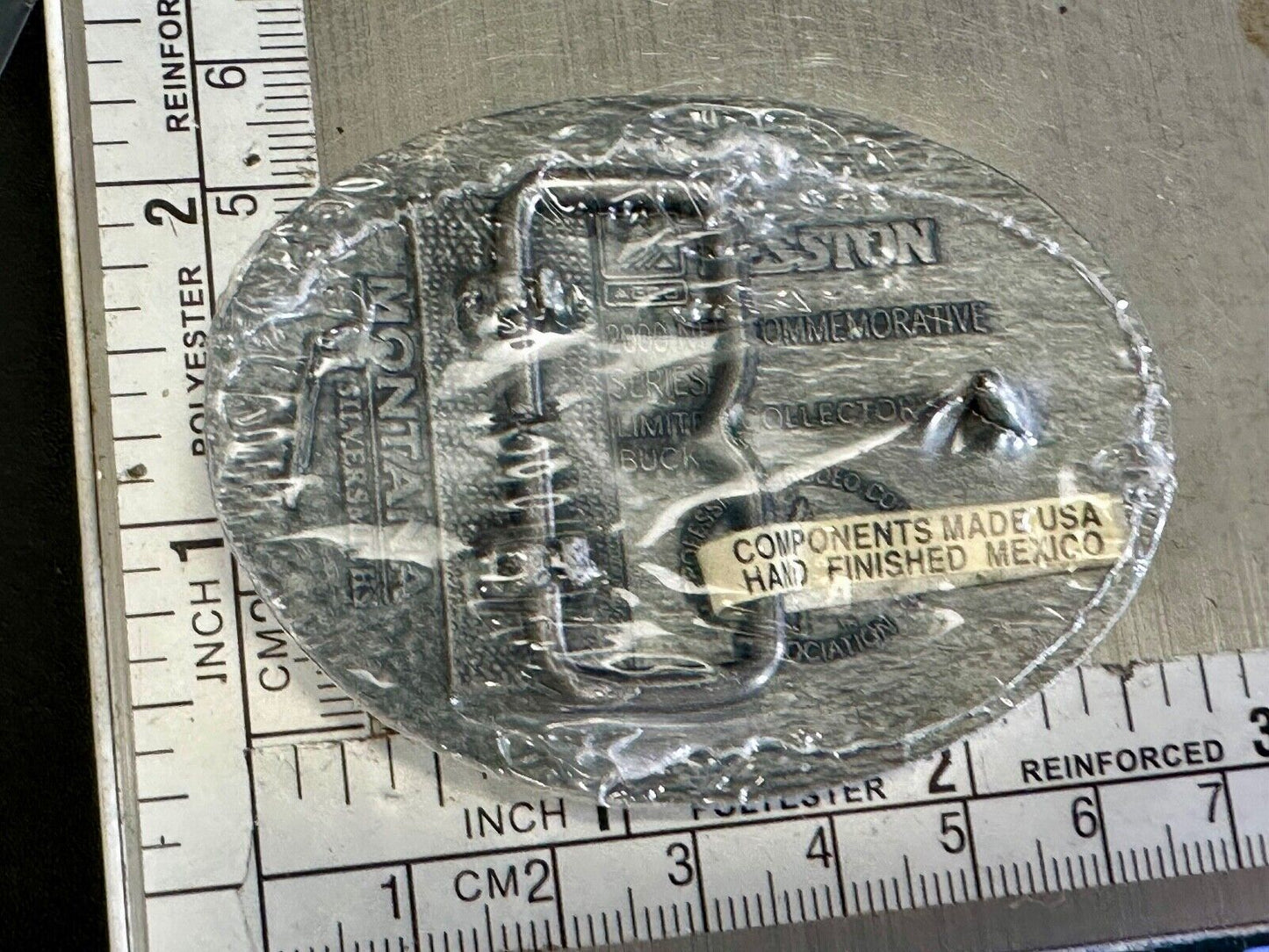 2000 Youth Sized Hesston National Finals Rodeo Bull Riding Cowboys belt buckle