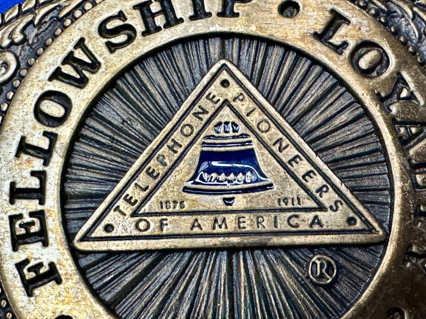 Telephone Pioneers of America TL&B Belt Buckle Fellowship Loyalty Service