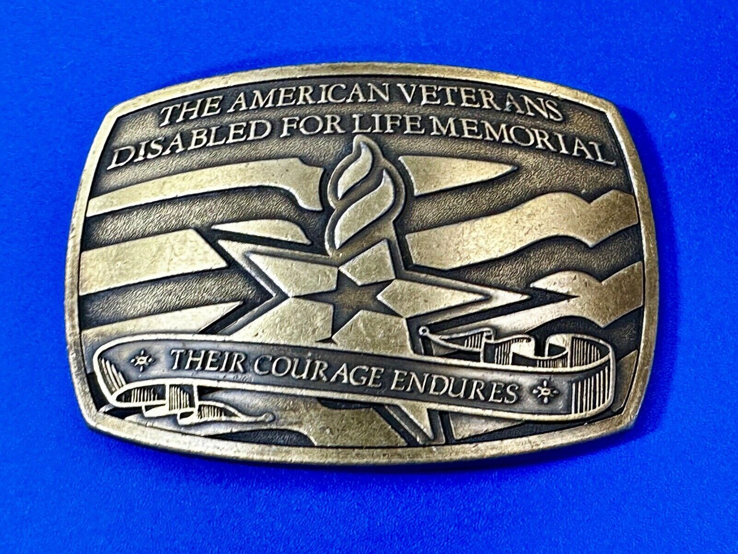 The American Veterans Disabled For Life Memorial Commemorative Belt Buckle
