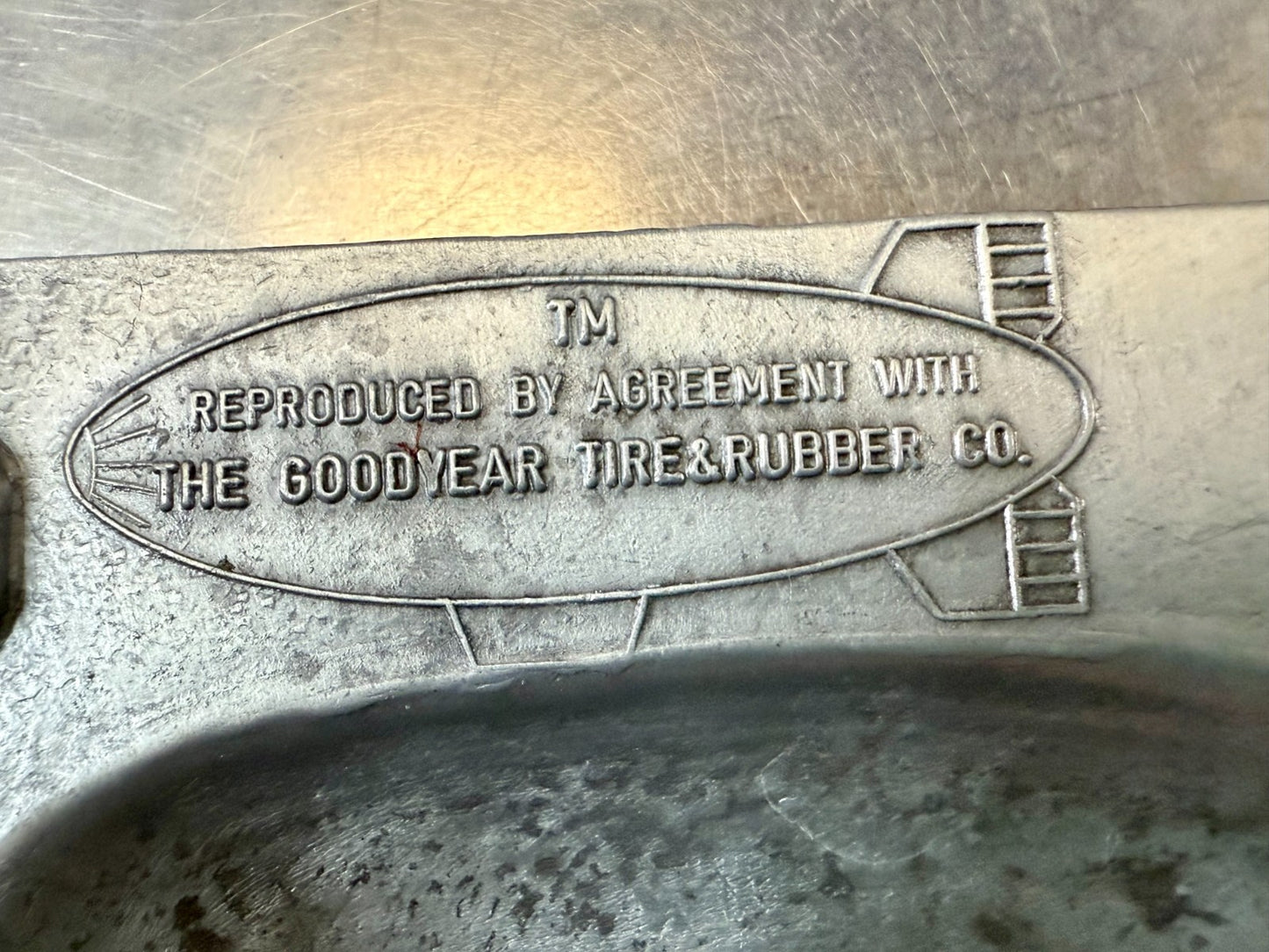 The Goodyear Blimp Tire & Rubber Company Air Ship Vintage 1974 Promo Belt Buckle