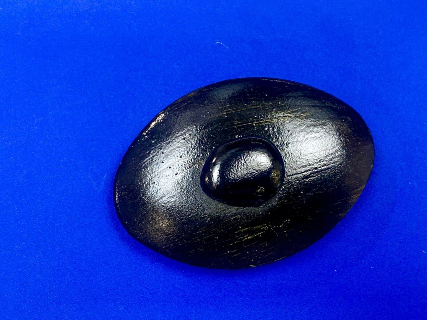 Black Over Easy Egg - style belt buckle! Art Artisan project!