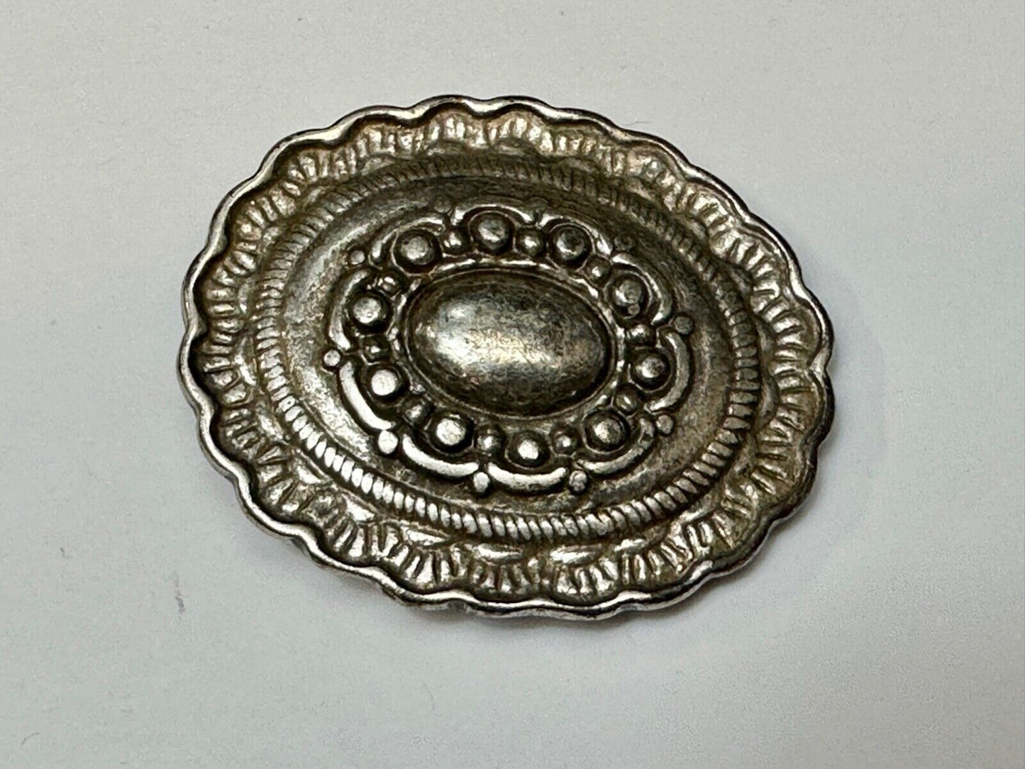 3" wide southwestern Concho Style Dress silver tone Belt Buckle
